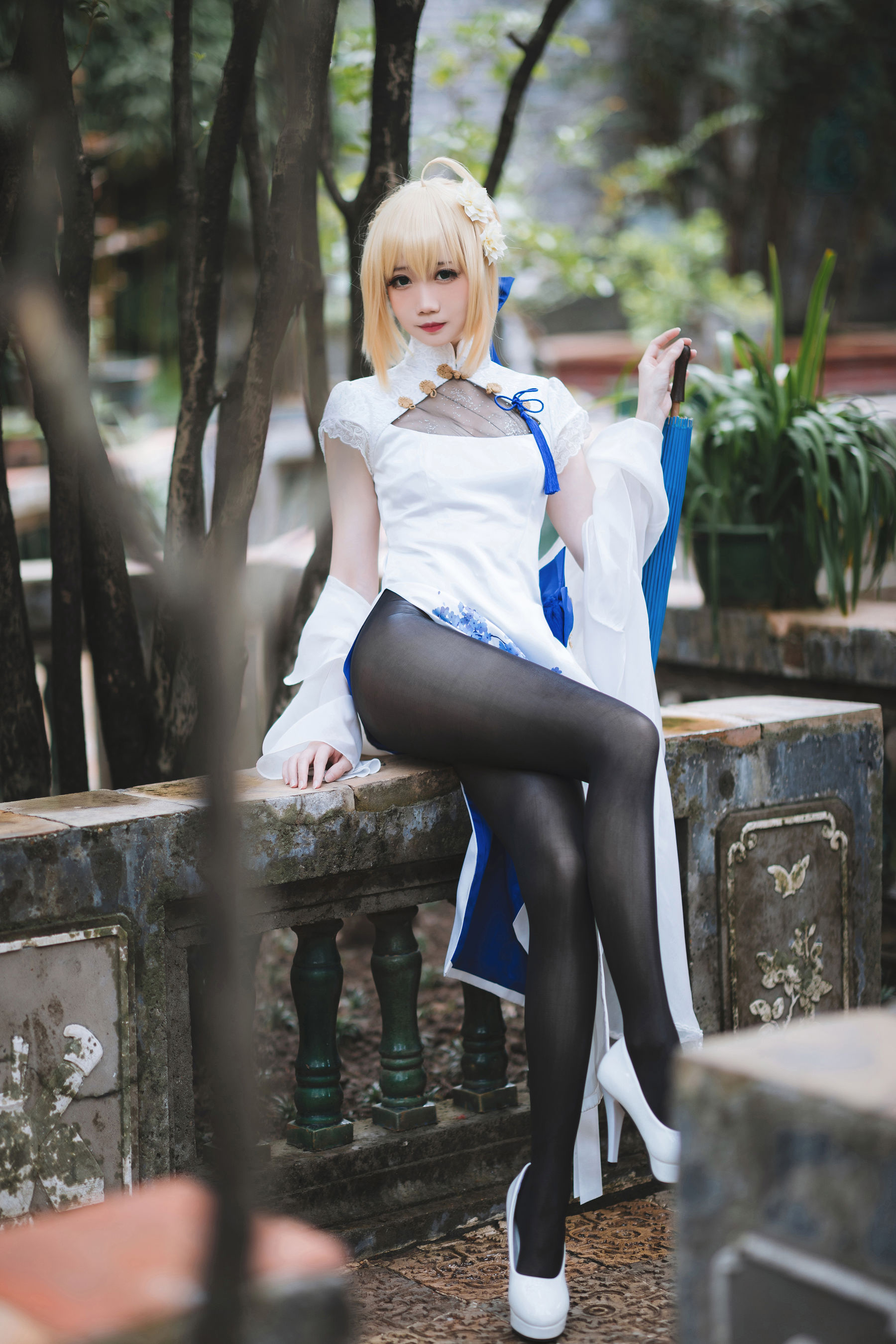 图片[5]-[COSPLAY] 焖焖碳 – saber旗袍-看套图