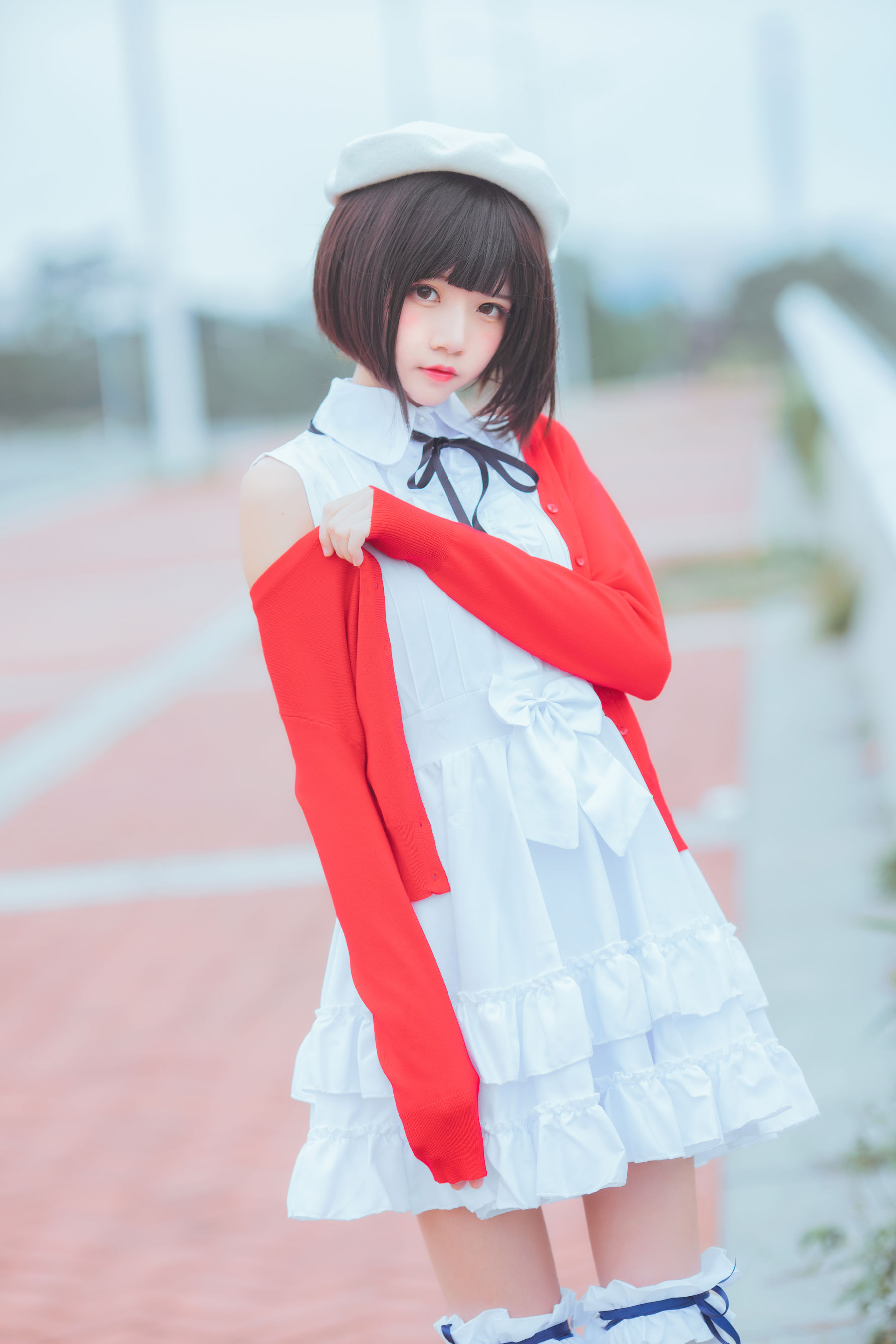 图片[2]-[COSPLAY] 桜桃喵 疯猫ss – 加藤惠常服-看套图