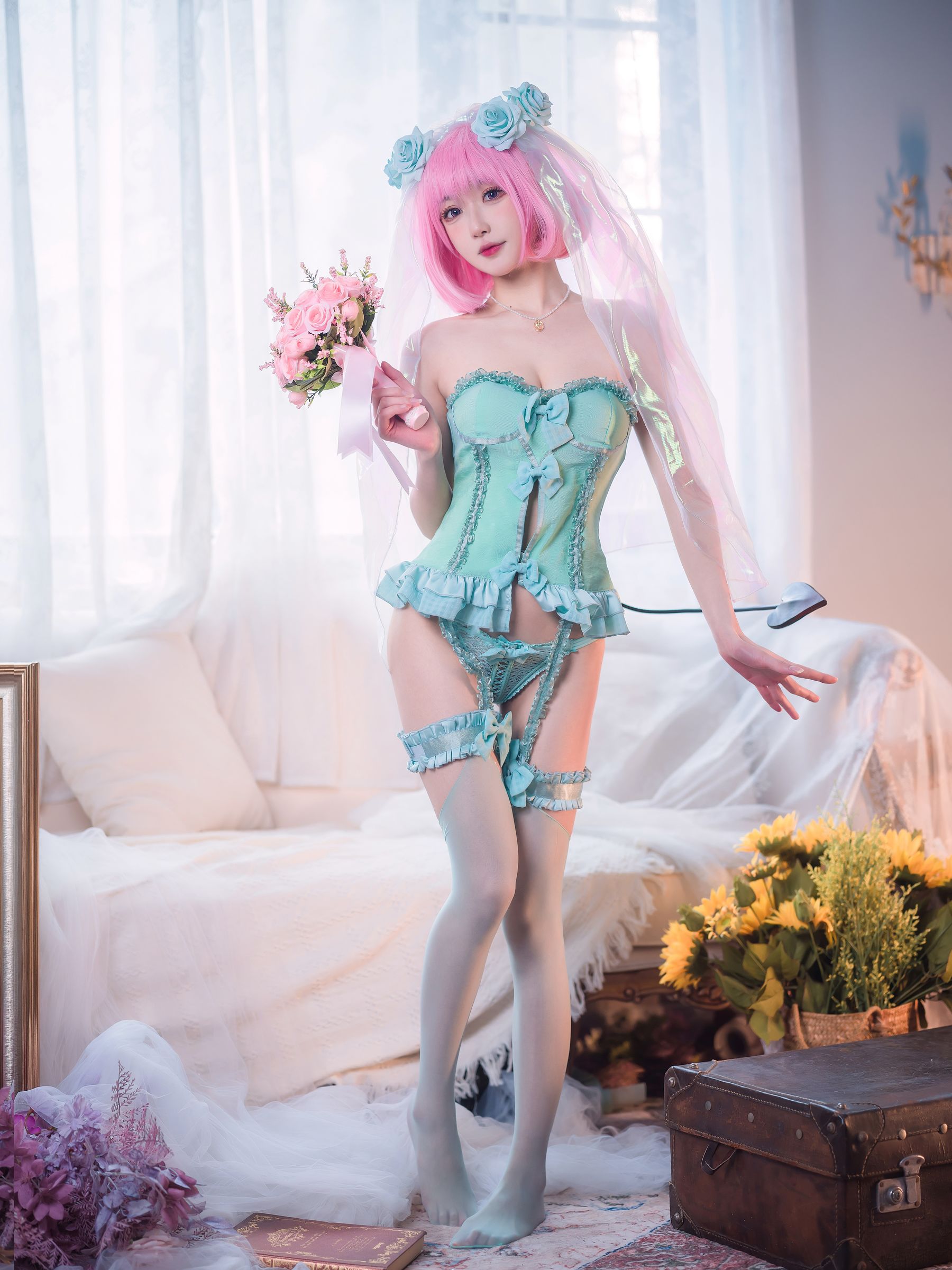 [COSPLAY]阿包也是兔娘 – 王女梦梦 婚纱内衣Xiuren秀人写真高清美女套图写真下载-看套图看套图