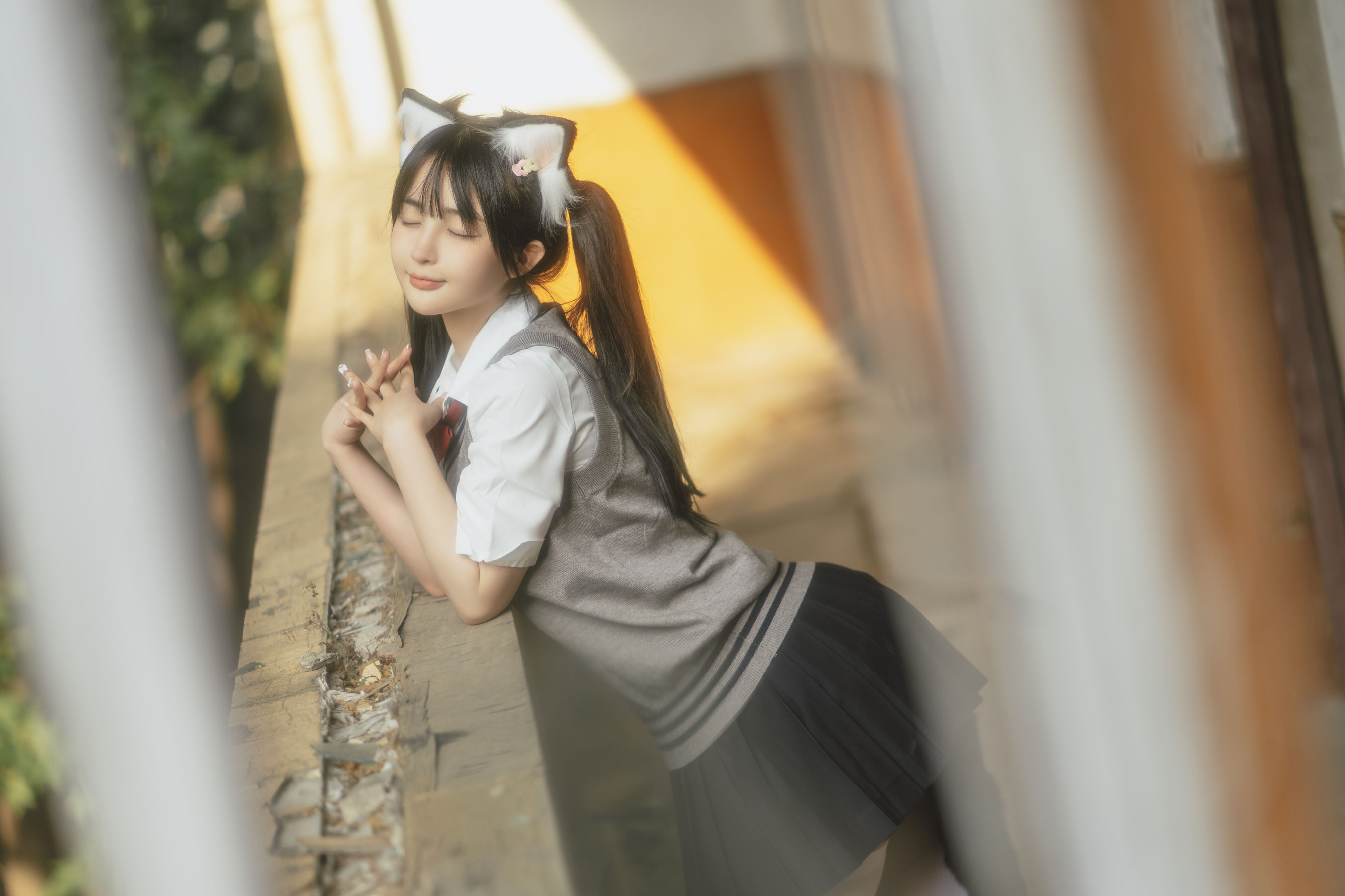 图片[4]-[COSPLAY] 桜井宁宁 – 废墟JK-看套图