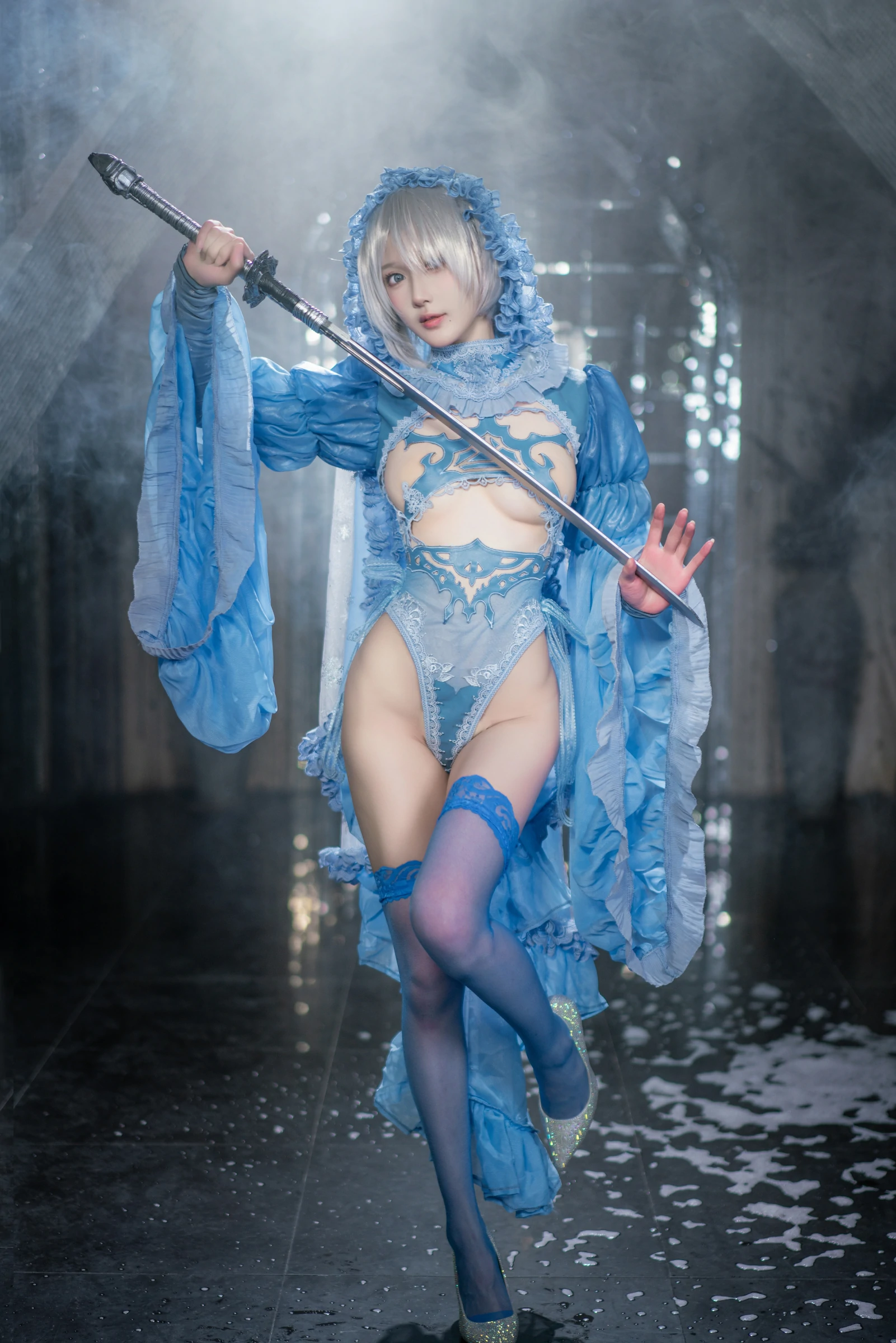 [COSPLAY]阿包也是兔娘 – 冰雪2B-看套图