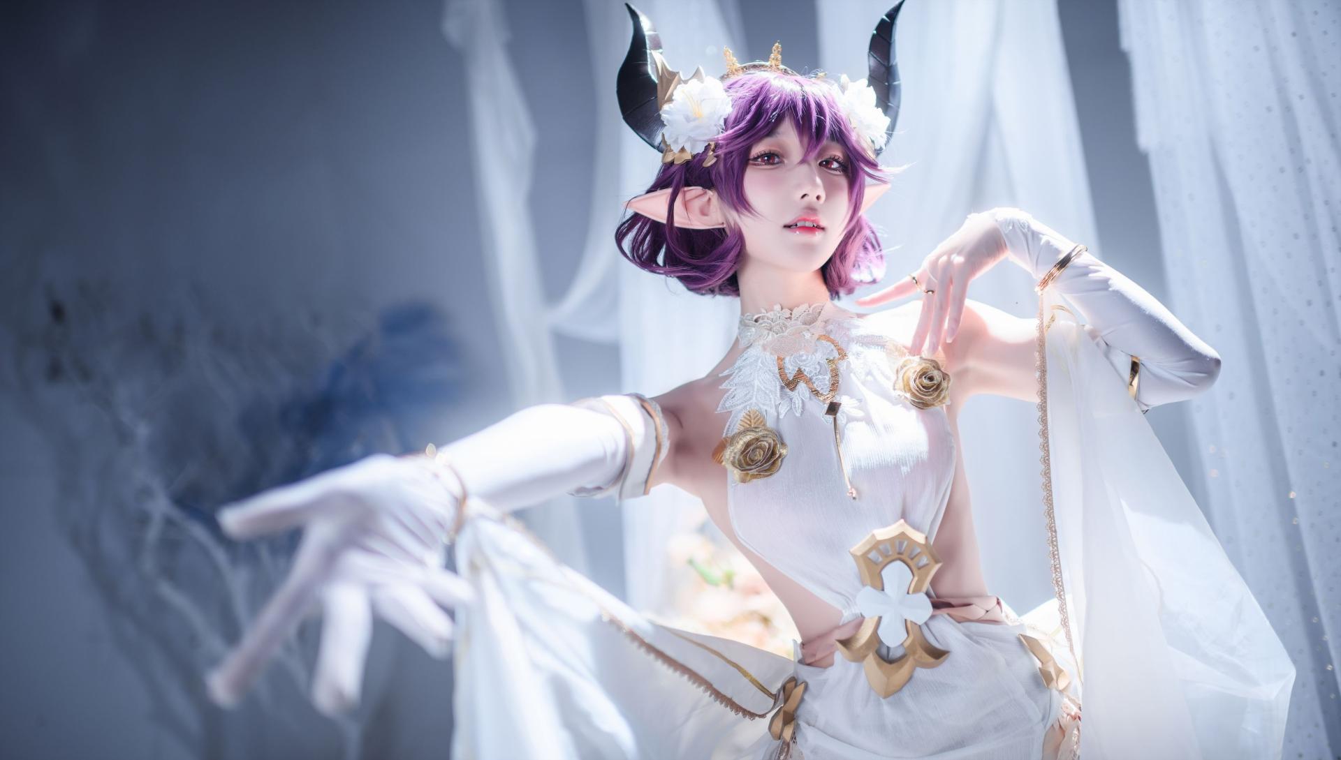 图片[3]-[COSPLAY]阿包也是兔娘 – 碧蓝幻想古蕾娅 龙娘-看套图