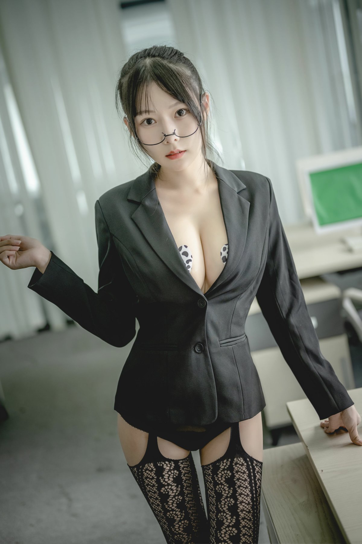 图片[3]-[COSPLAY]香草喵露露 – 黑色西装-看套图
