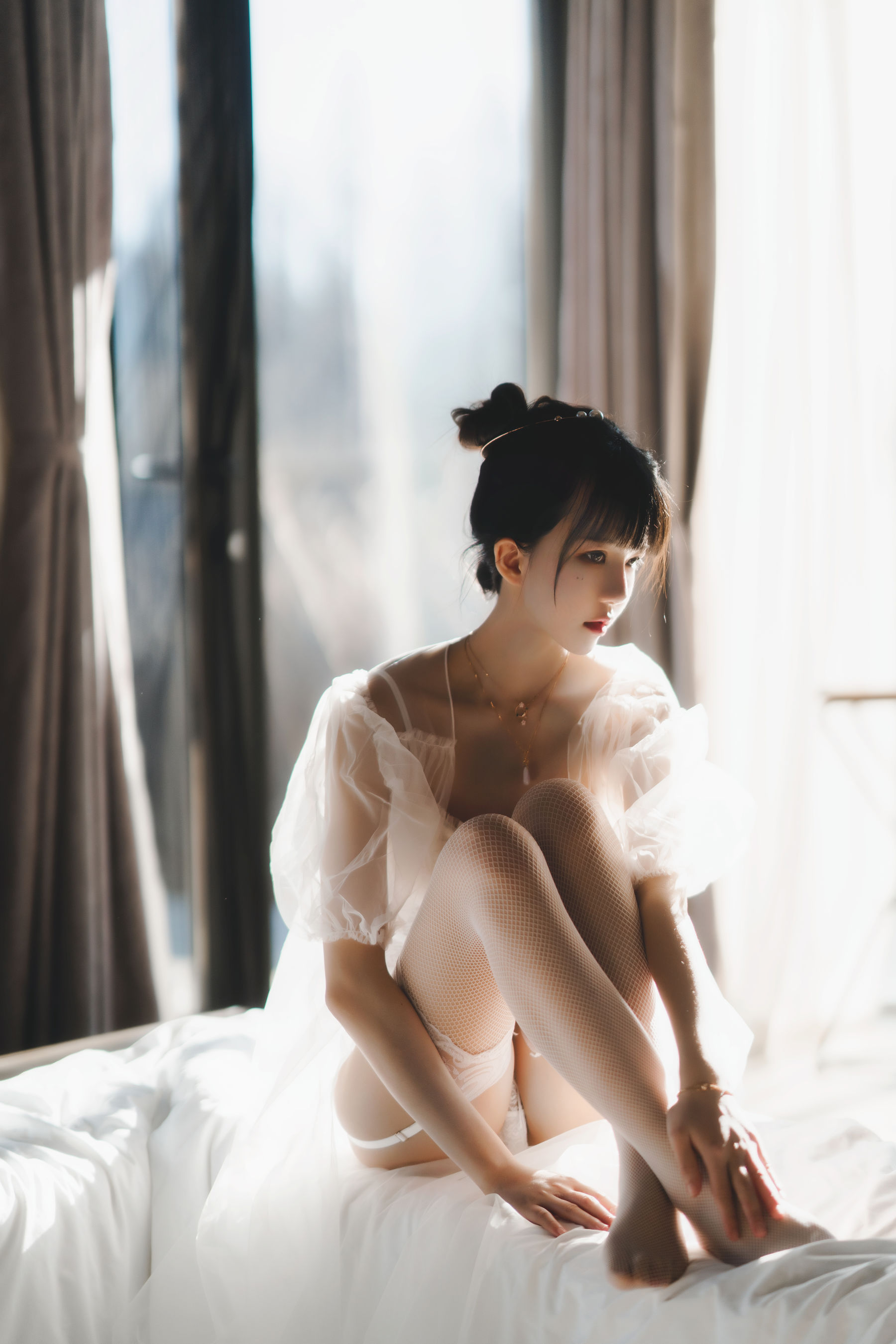 [COSPLAY] 桜桃喵 – 白纱糖-看套图