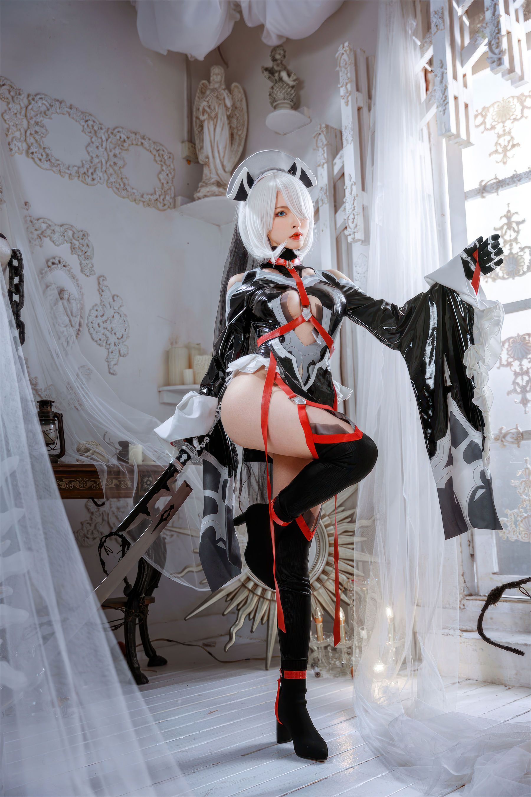 图片[4]-[COSPLAY] 清水由乃 2B同人花嫁-看套图