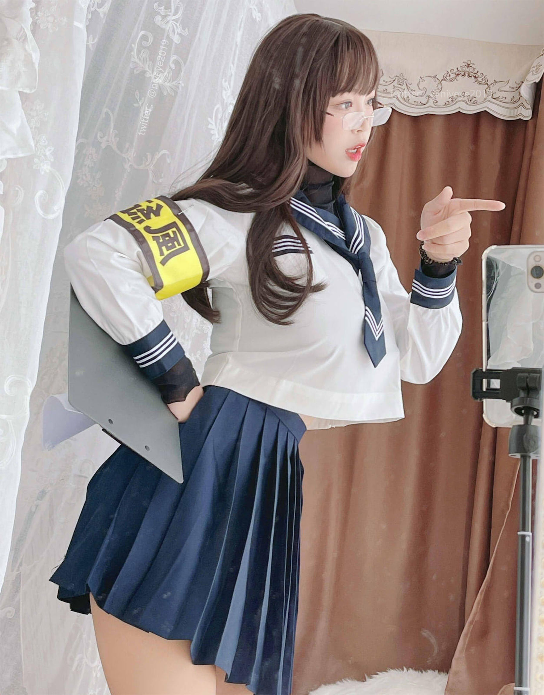 图片[3]-[COSPLAY]萌系小姐姐-白烨 – 耶米西奶露 – 风纪委员-看套图