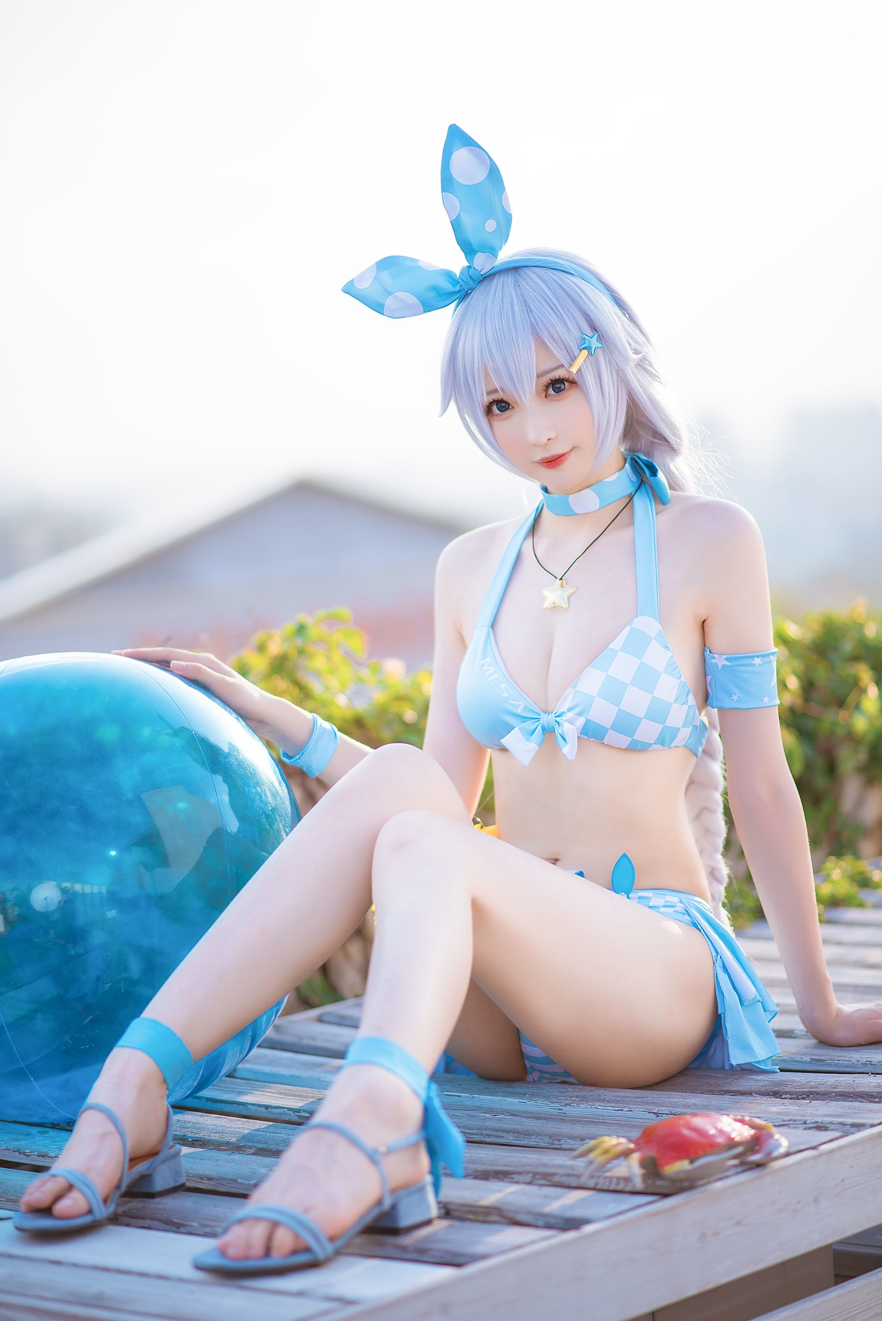 图片[3]-[COSPLAY] 南宫 – 琪亚娜泳装-看套图