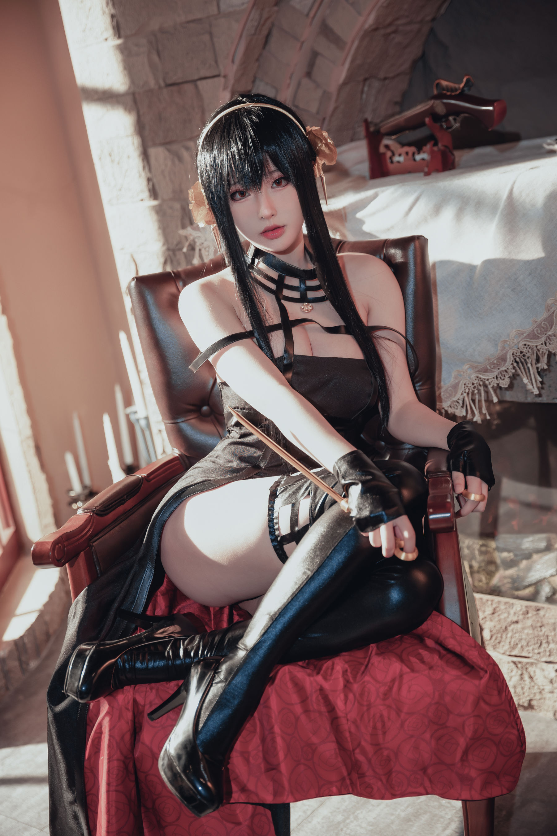 图片[5]-[COSPLAY] 清水由乃 间谍过家家 约尔战斗服-看套图