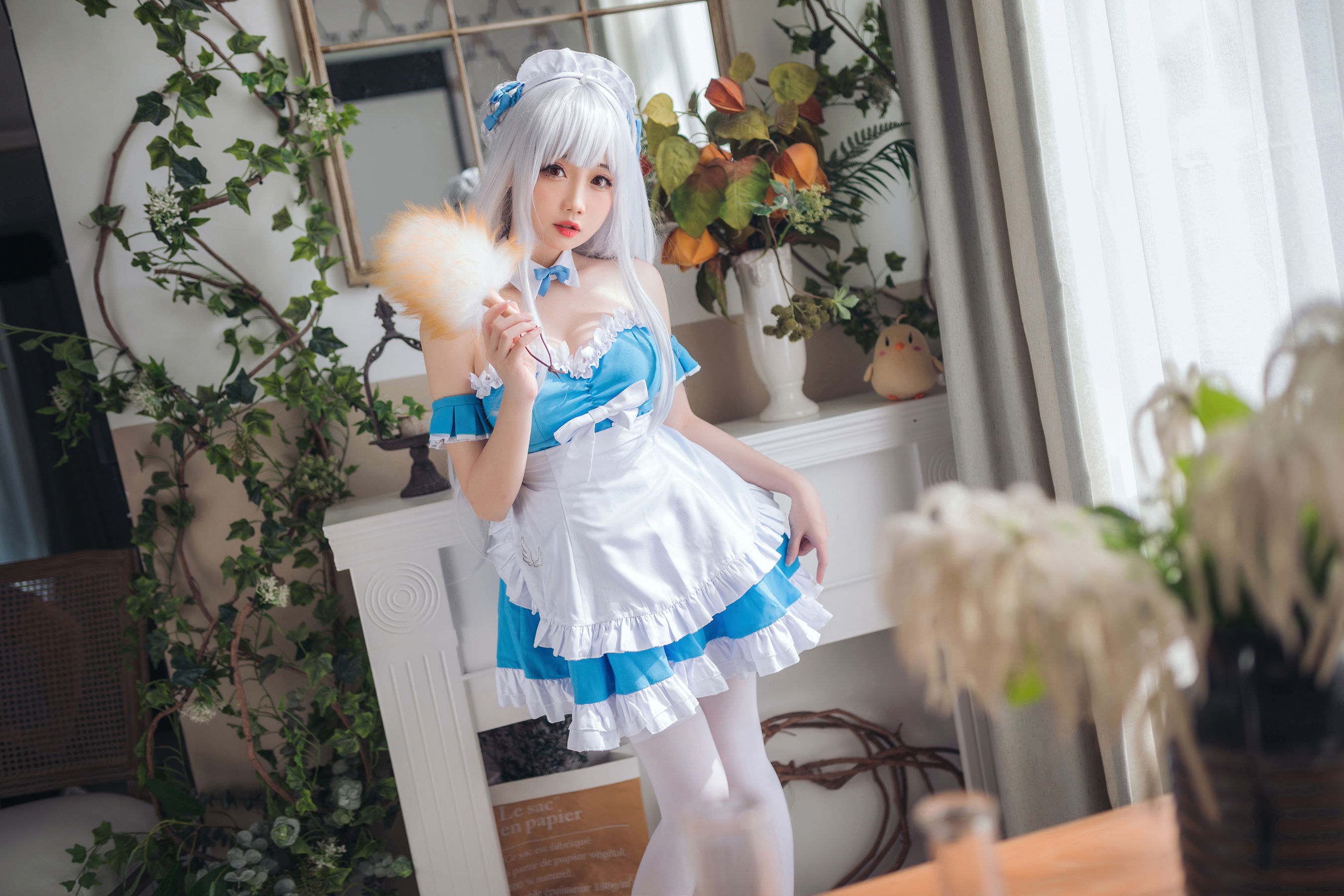 [COSPLAY] 焖焖碳 – 小天鹅女仆-看套图