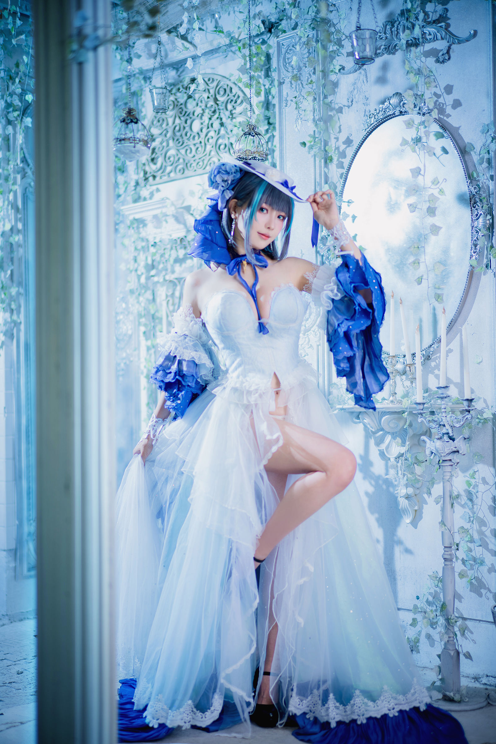 图片[5]-[COSPLAY] Ely_eee(ElyEE子) – Cheshire Dress 柴郡禮服-看套图