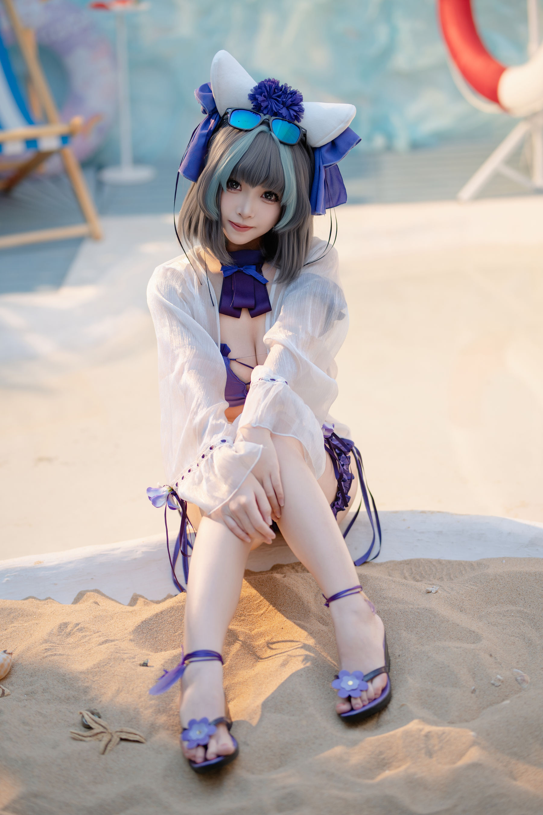 图片[5]-[COSPLAY] Bangni邦尼 泳装柴郡-看套图