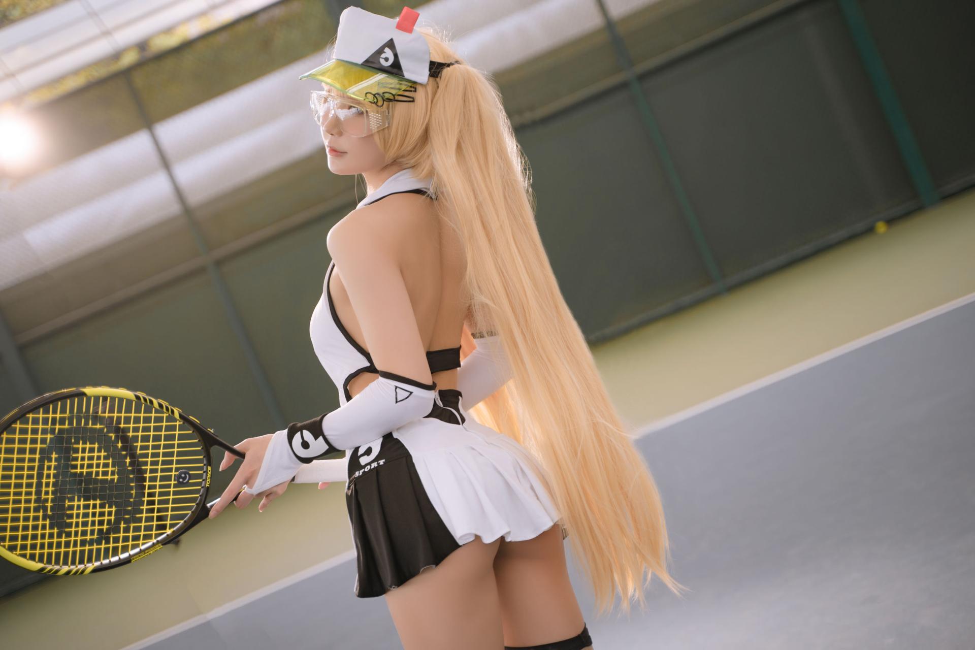 [COSPLAY]阿包也是兔娘 – 贝奇网球服-看套图