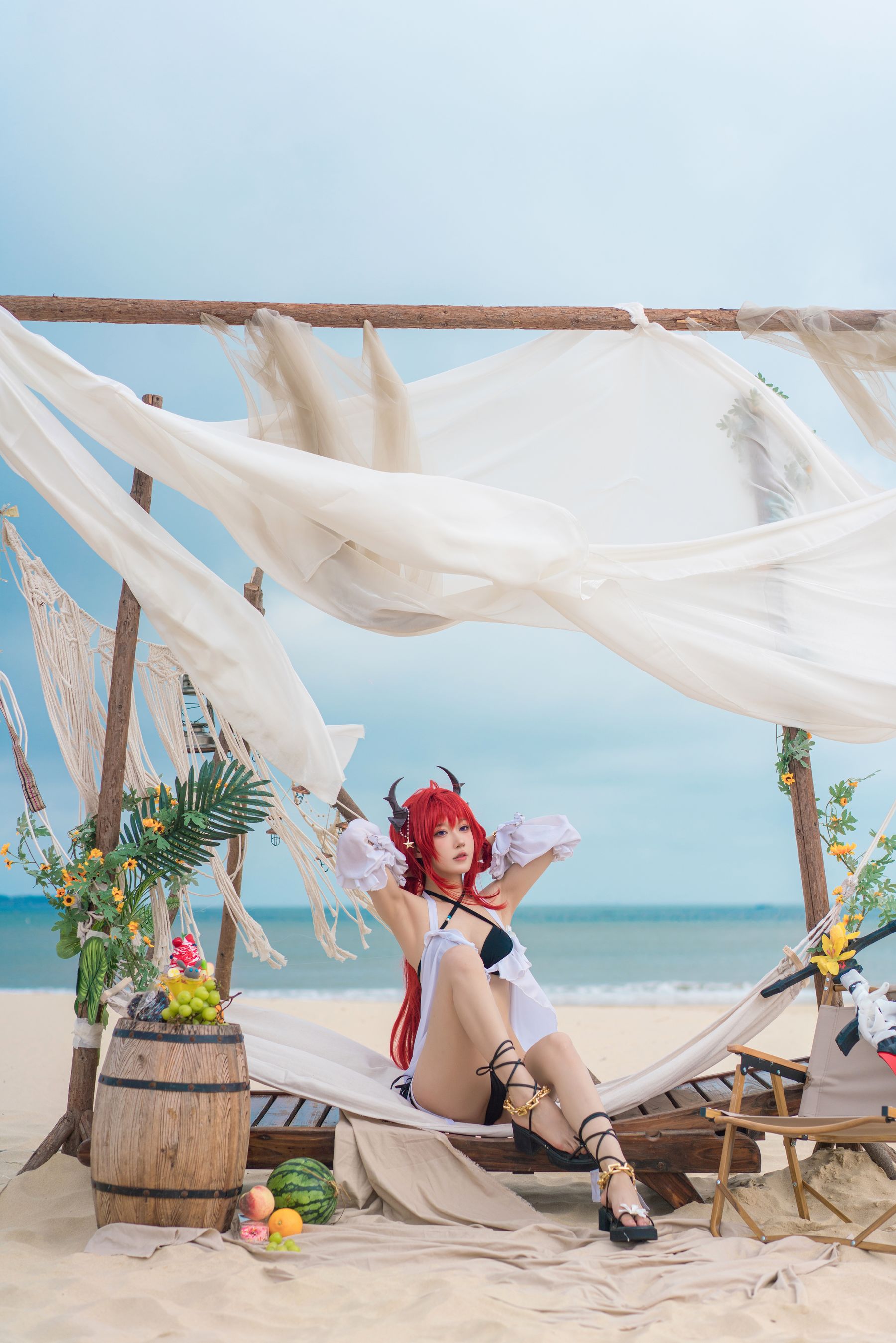 图片[4]-[COSPLAY]阿包也是兔娘 – 明日方舟 史尔特尔泳装-看套图