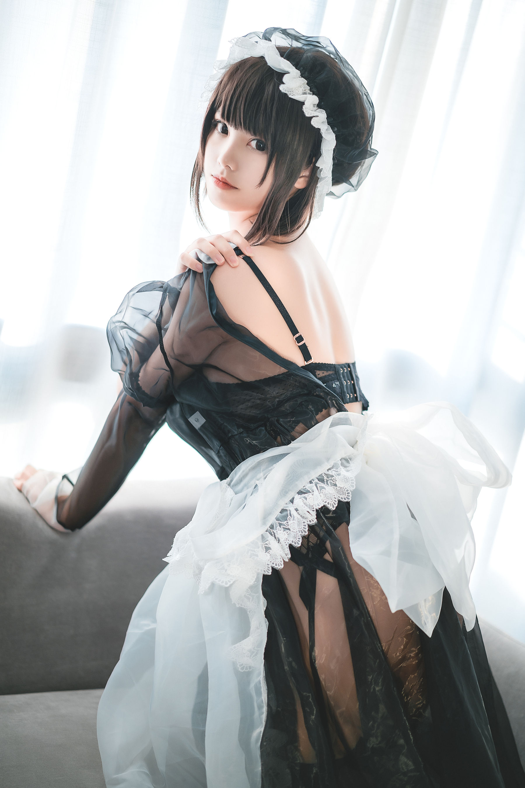 [COSPLAY]蜜汁猫裘 – 透明女仆-看套图