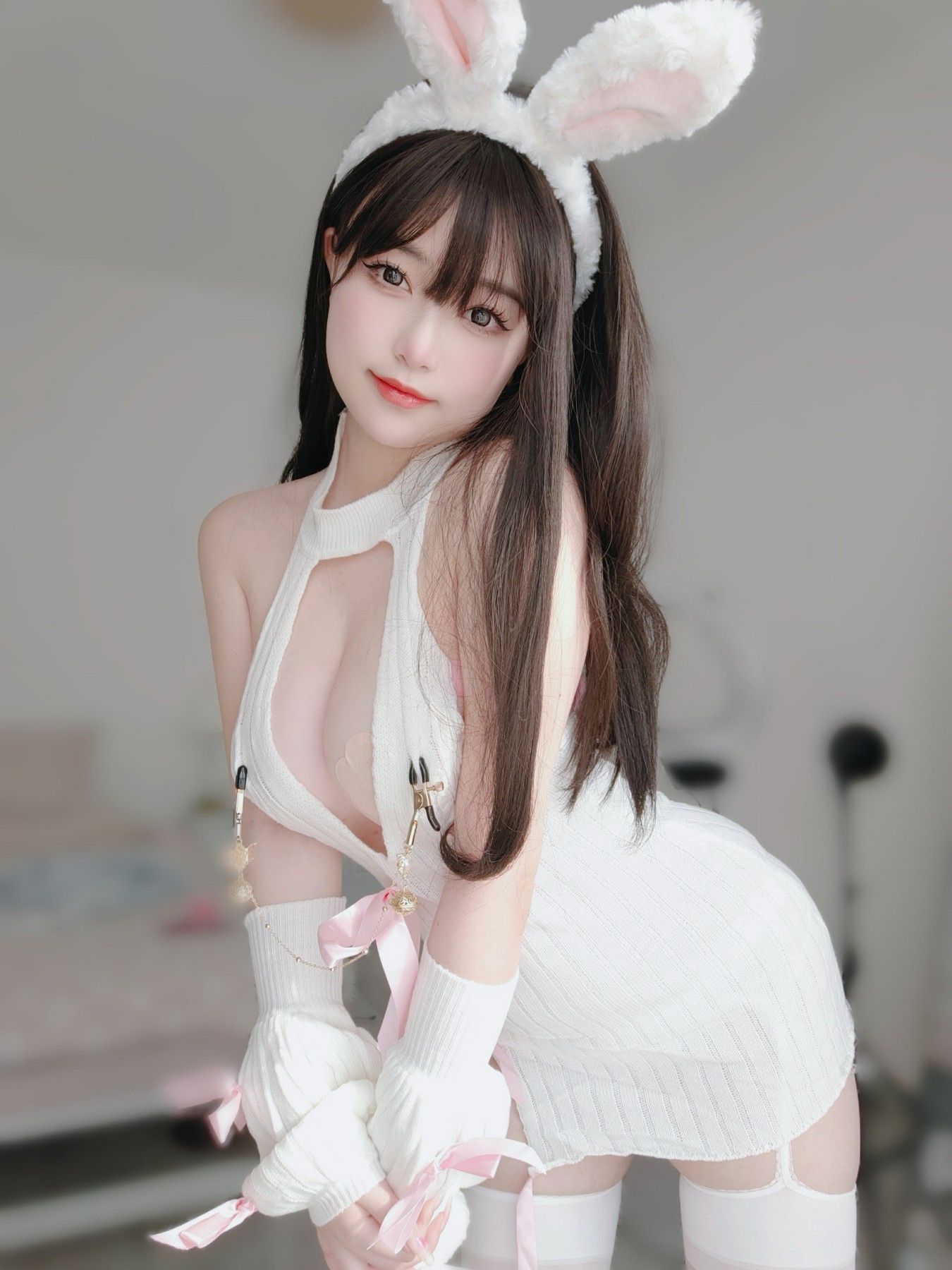 图片[5]-[COSPLAY]女主K – 白丝兔女郎-看套图