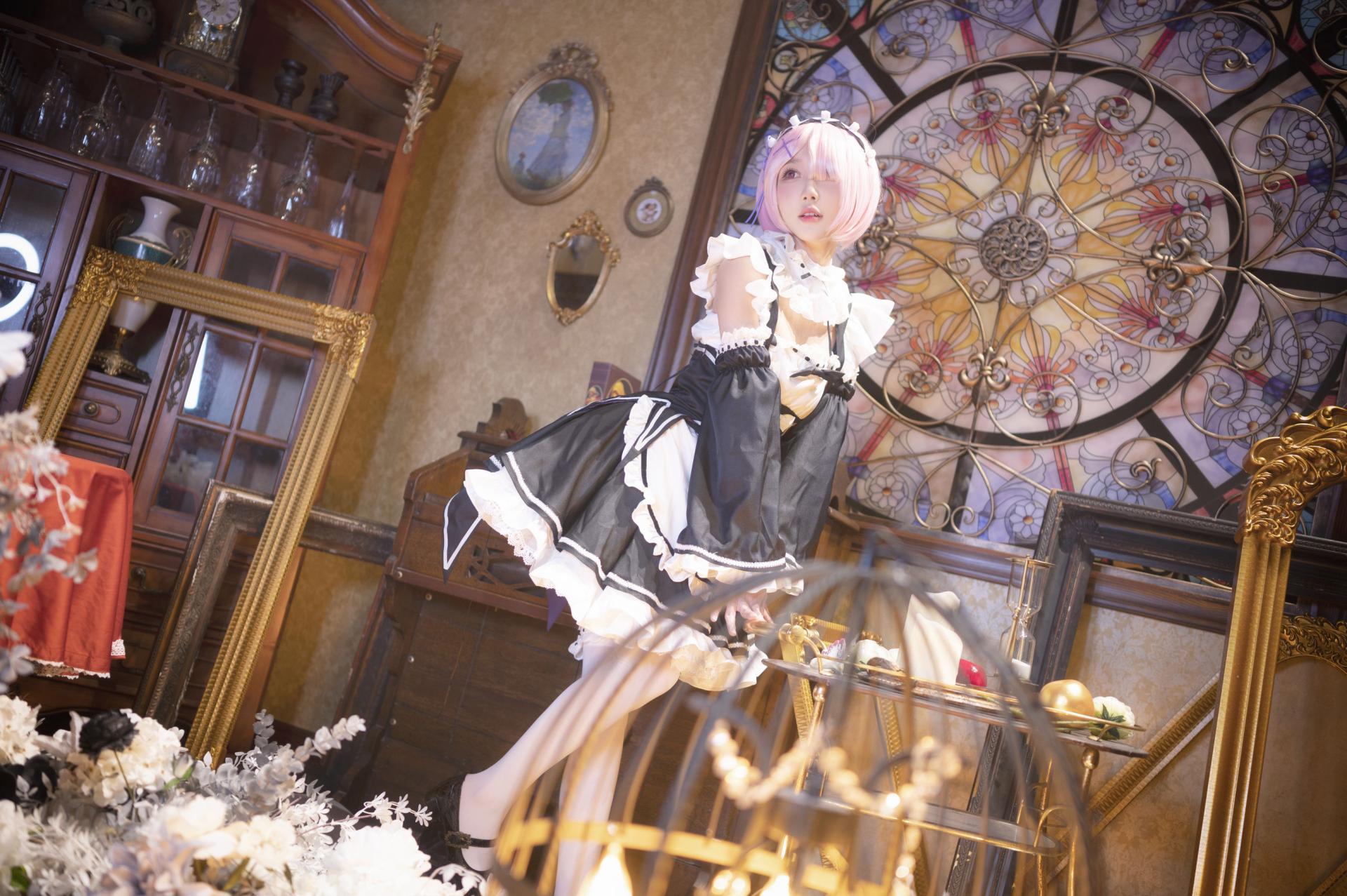 [COSPLAY]阿包也是兔娘 – 拉姆女仆-看套图