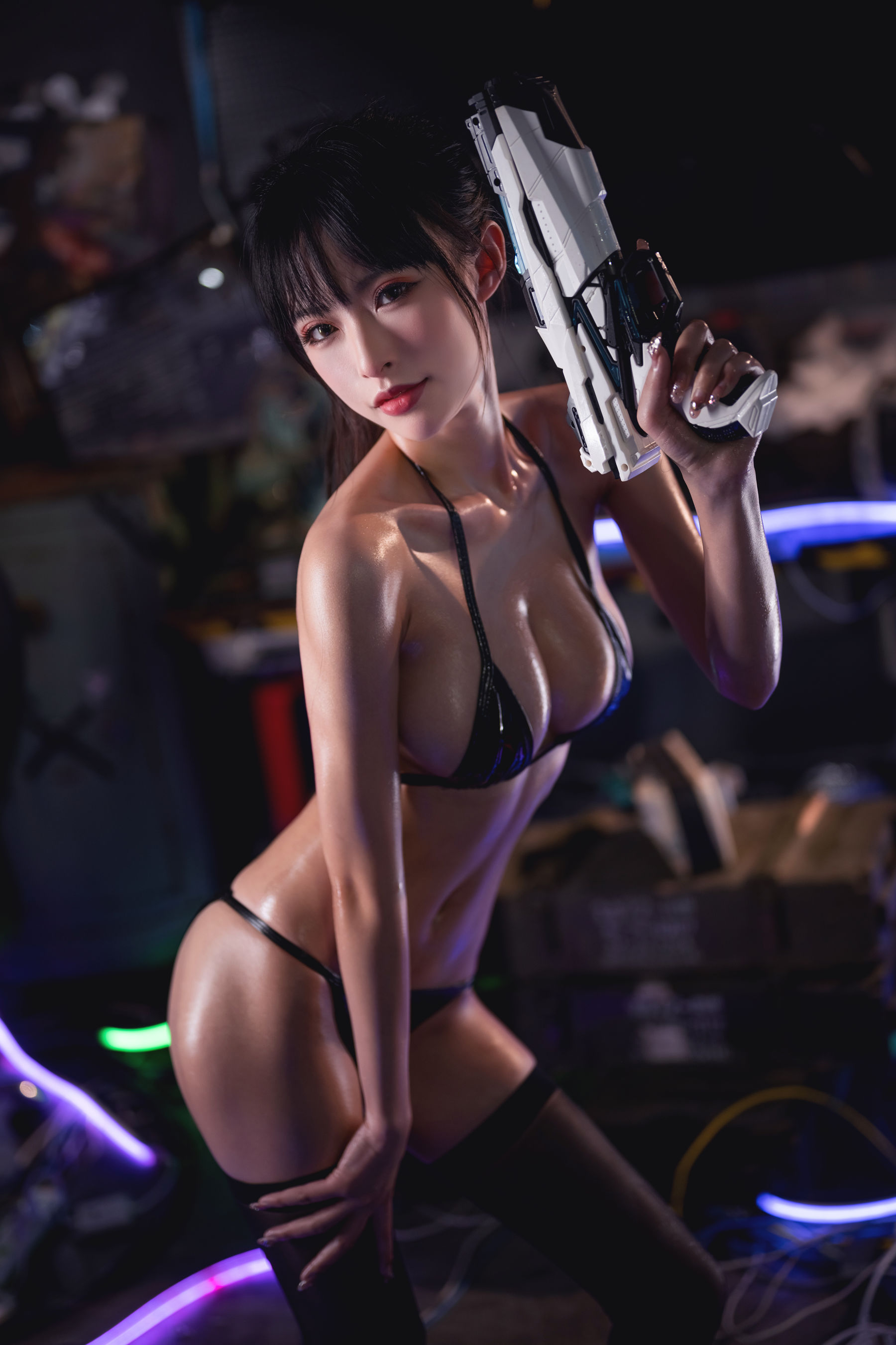 图片[3]-[COSPLAY] 清水由乃 抹油比基尼-看套图