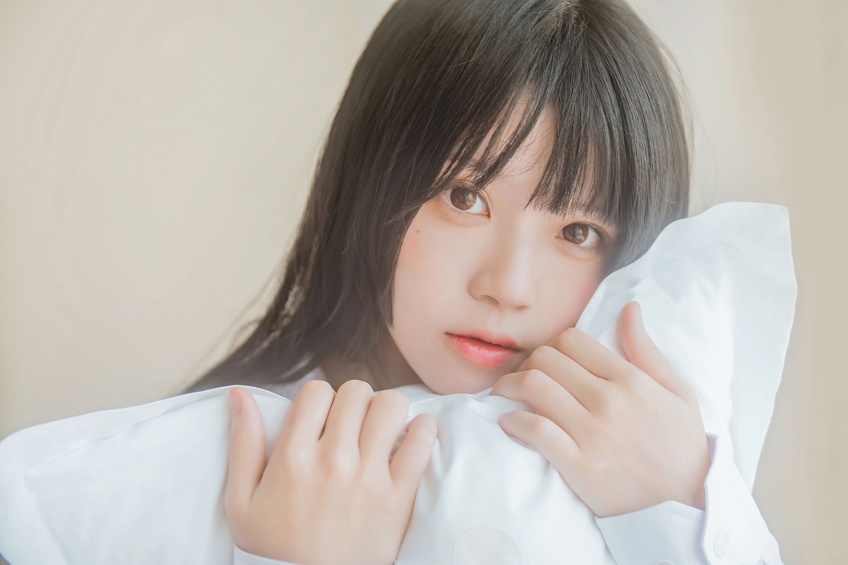 图片[5]-[COSPLAY] 桜桃喵 – 桜桃未熟 白衬衫散发-看套图