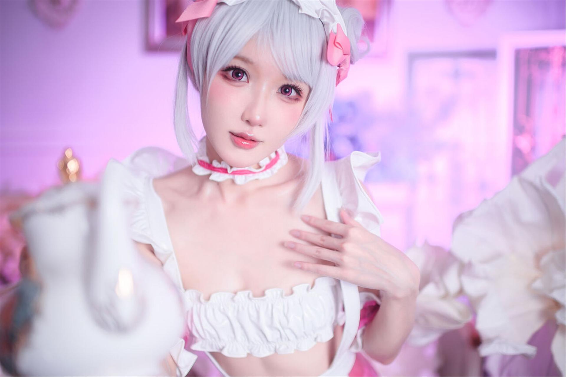 图片[2]-[COSPLAY]阿包也是兔娘 – 七夕粉粉女仆-看套图