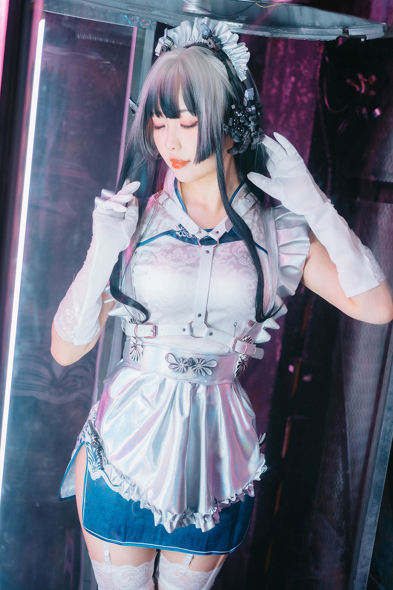 图片[3]-[COSPLAY] Ely_eee(ElyEE子) – 賽博女僕 青輝石-看套图