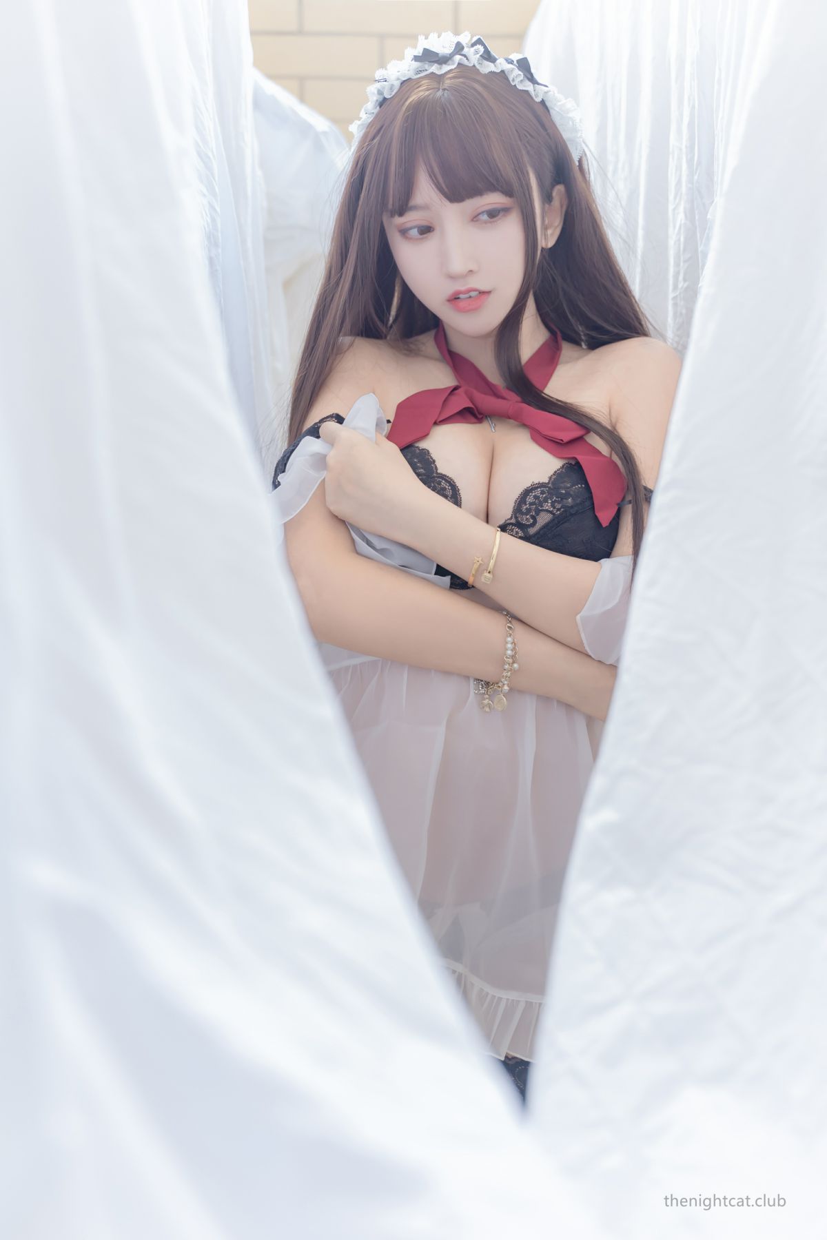 图片[3]-[COSPLAY]过期米线线喵 – 女仆透视装-看套图