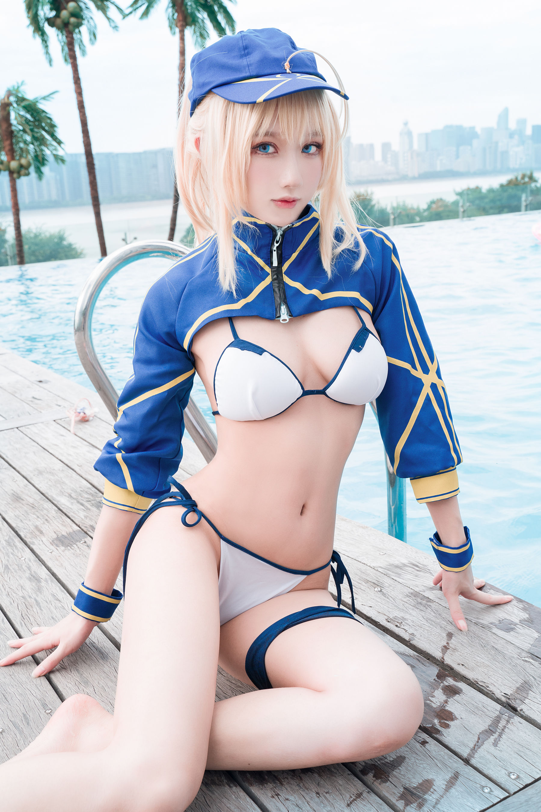 [COSPLAY]阿包也是兔娘 – 谜之女主角X毛水着-看套图