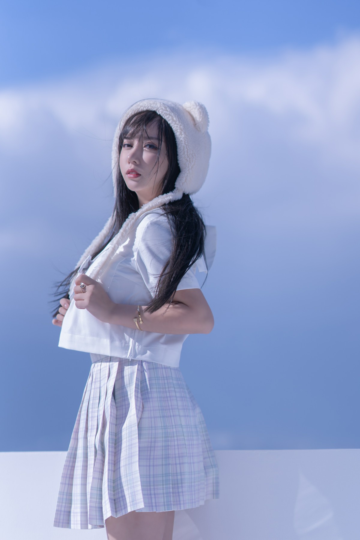 [COSPLAY]过期米线线喵 – 天台JK-看套图