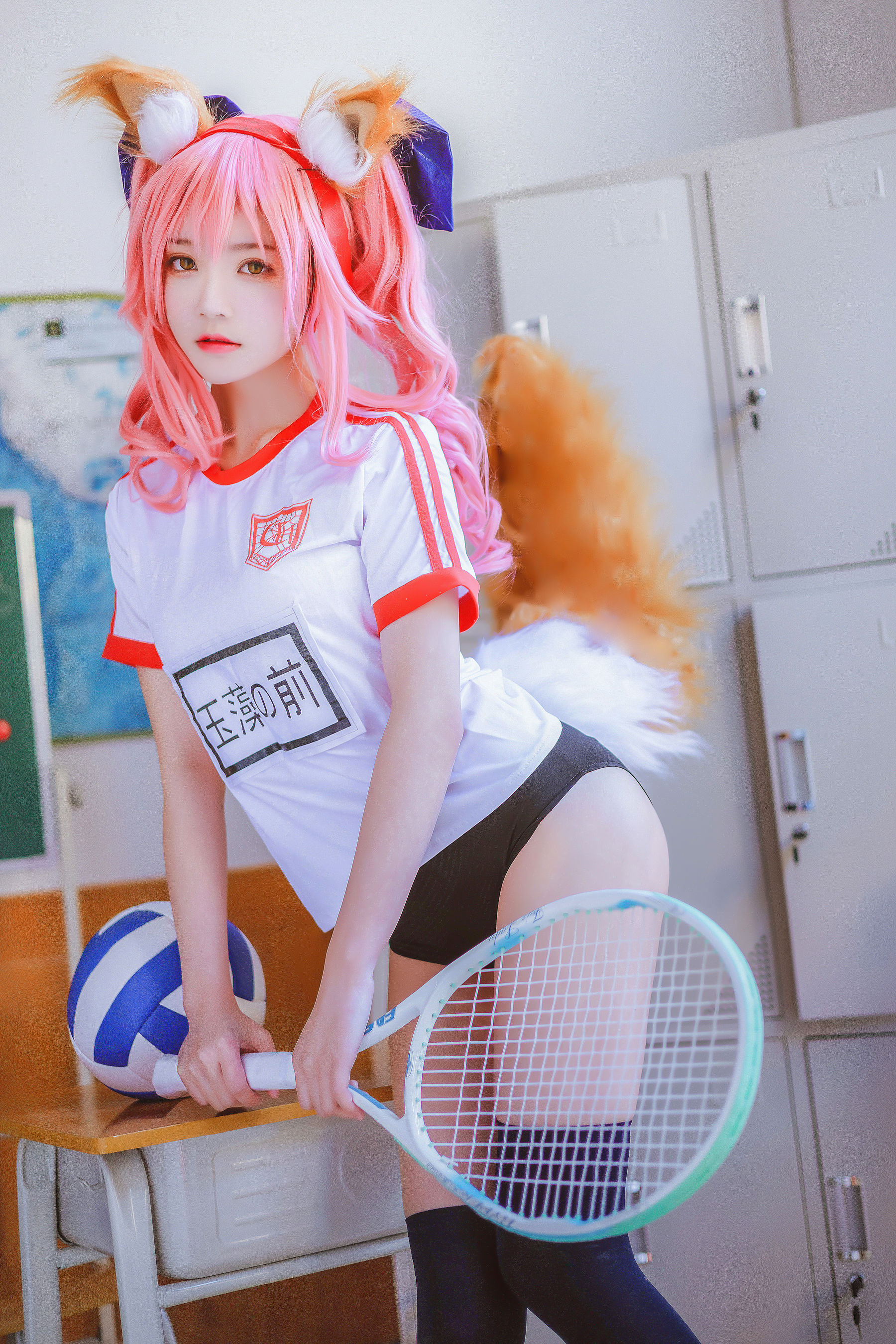 图片[3]-[COSPLAY] 桜桃喵 – 玉藻前体操服-看套图