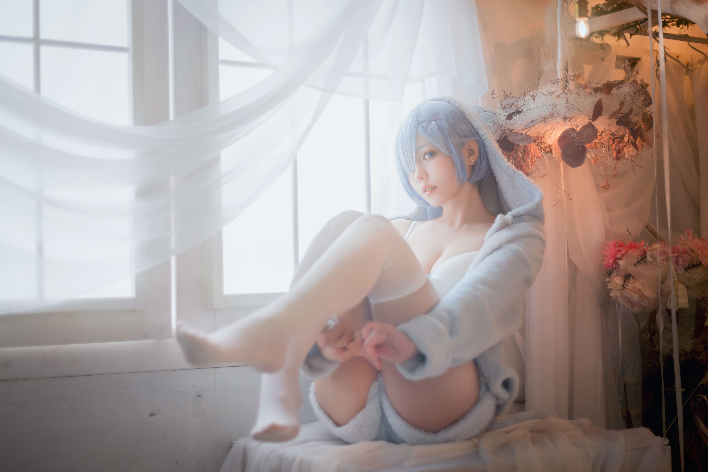 图片[4]-[COSPLAY] Ely_eee(ElyEE子) – Rem Pajamas-看套图