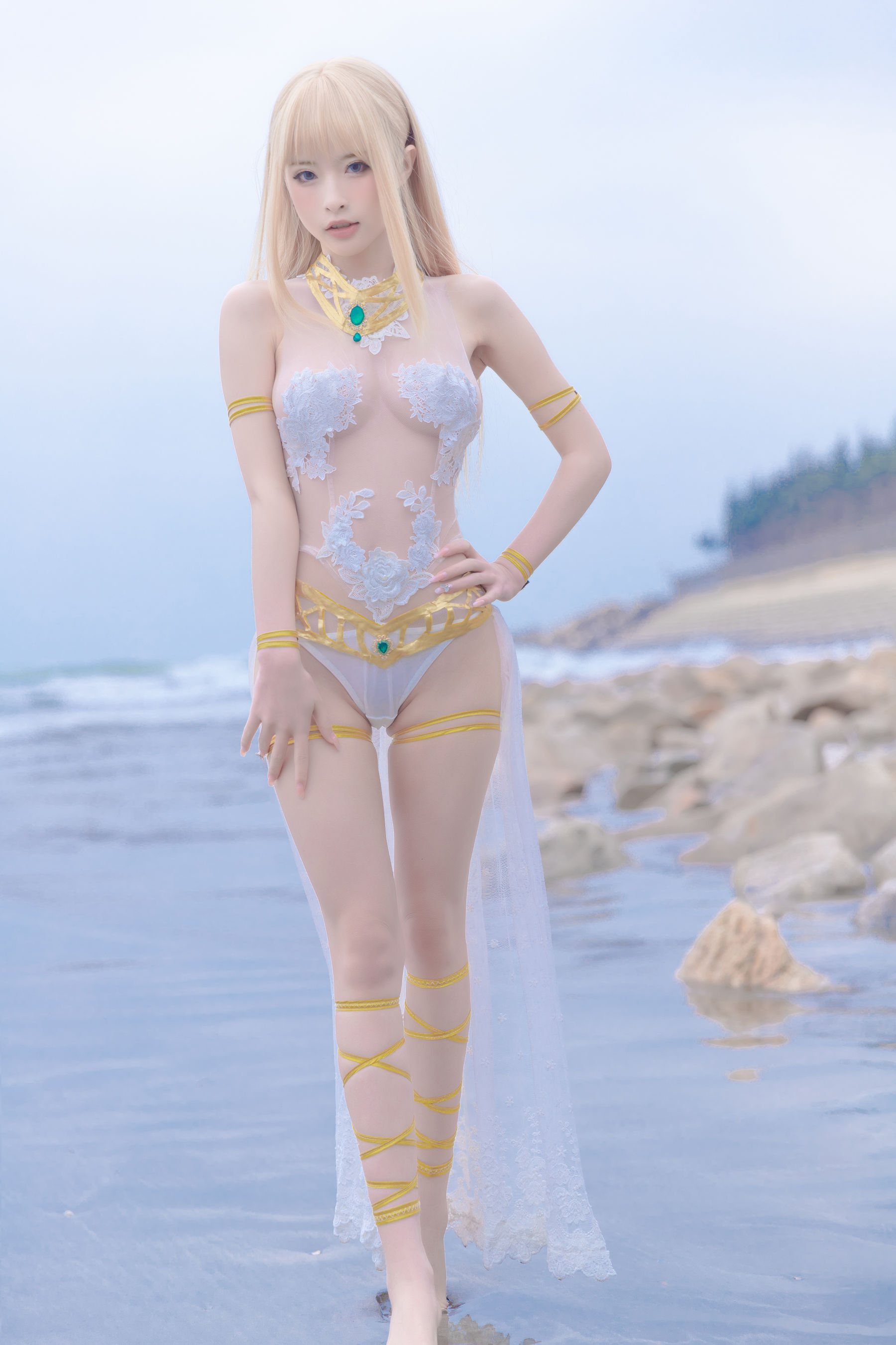 [COSPLAY] 清水由乃 玛丽萝丝白色泳衣-看套图