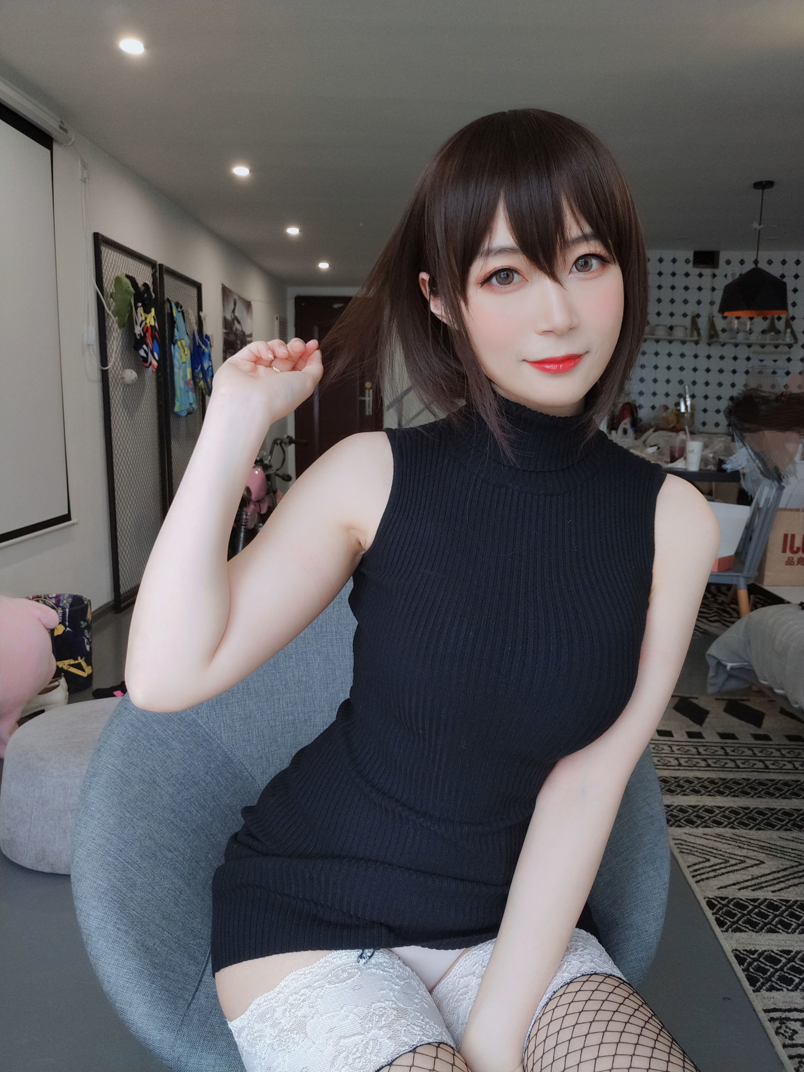 图片[3]-[COSPLAY] Coser小姐姐白银 – 黑色包臀裙-看套图