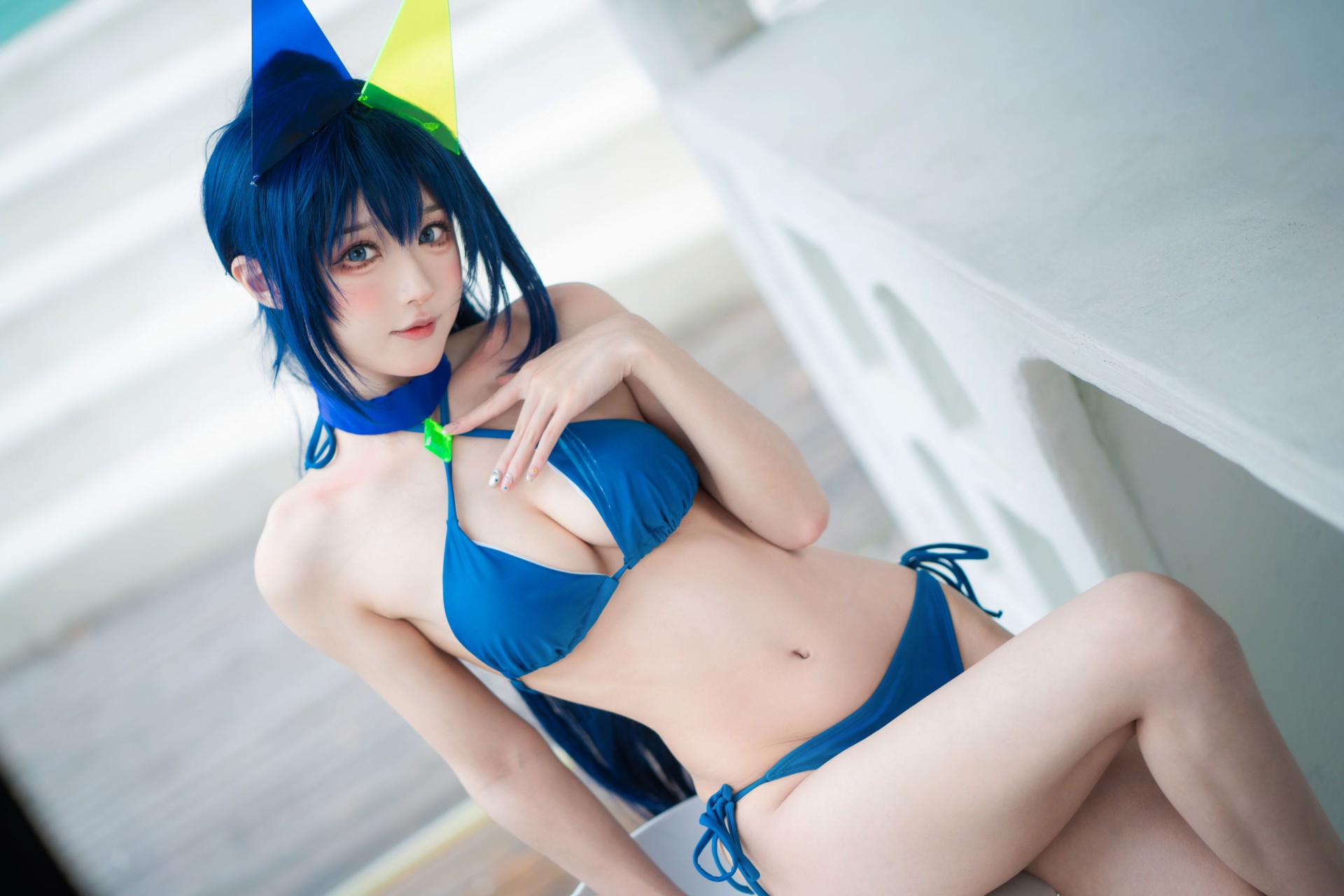 图片[3]-[COSPLAY]阿包也是兔娘 – 花园泳装-看套图