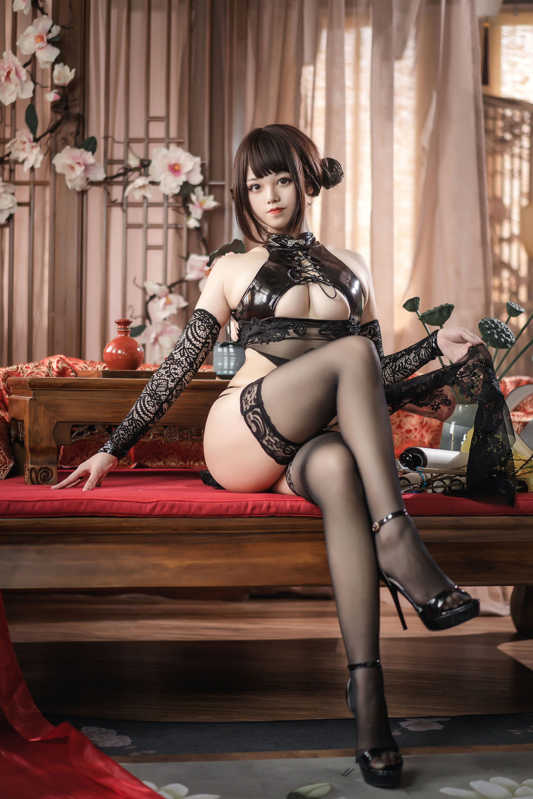 图片[5]-[COSPLAY]蜜汁猫裘 – 绝代风华 旗袍-看套图