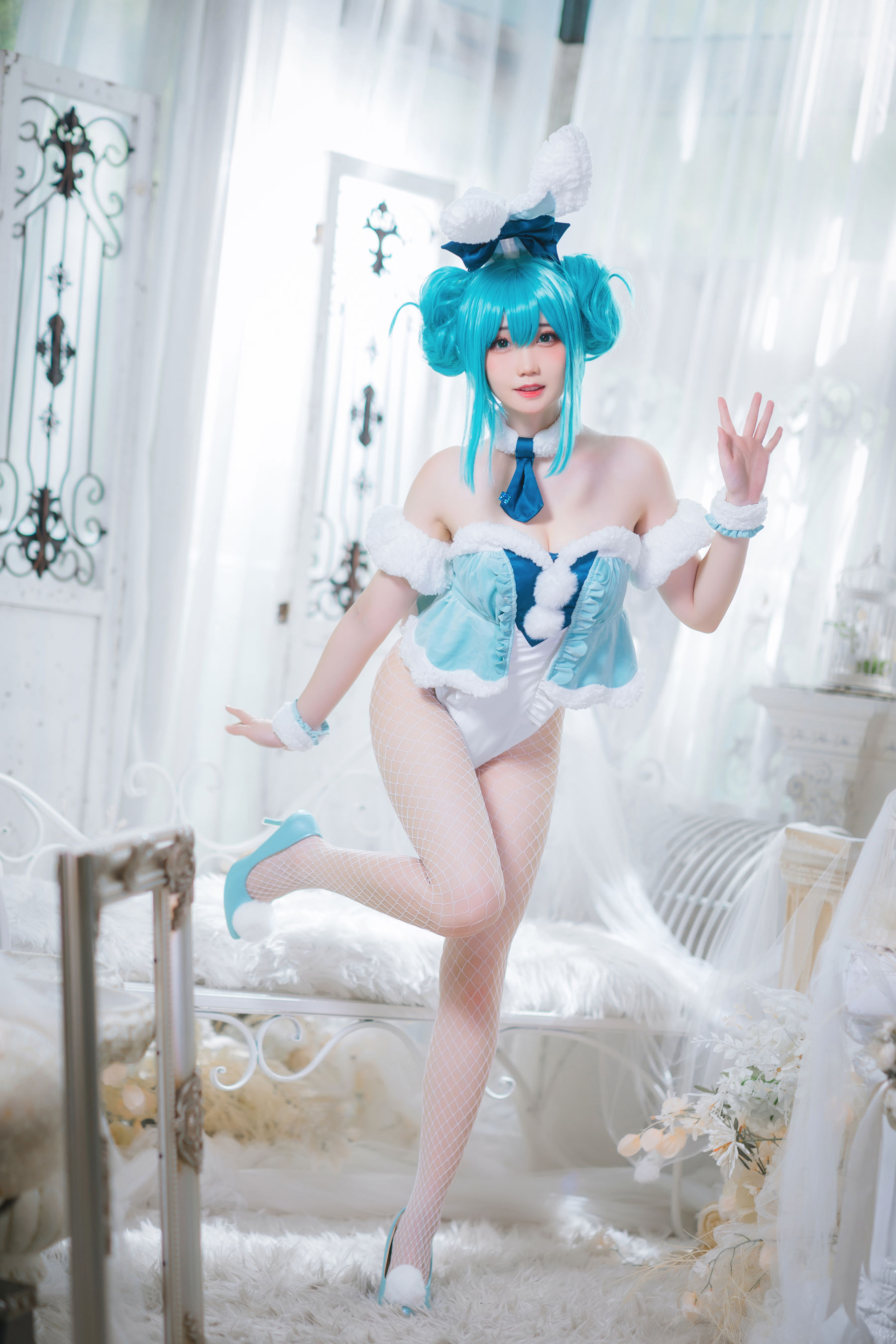 图片[3]-[COSPLAY] 焖焖碳 – 初音兔女郎-看套图