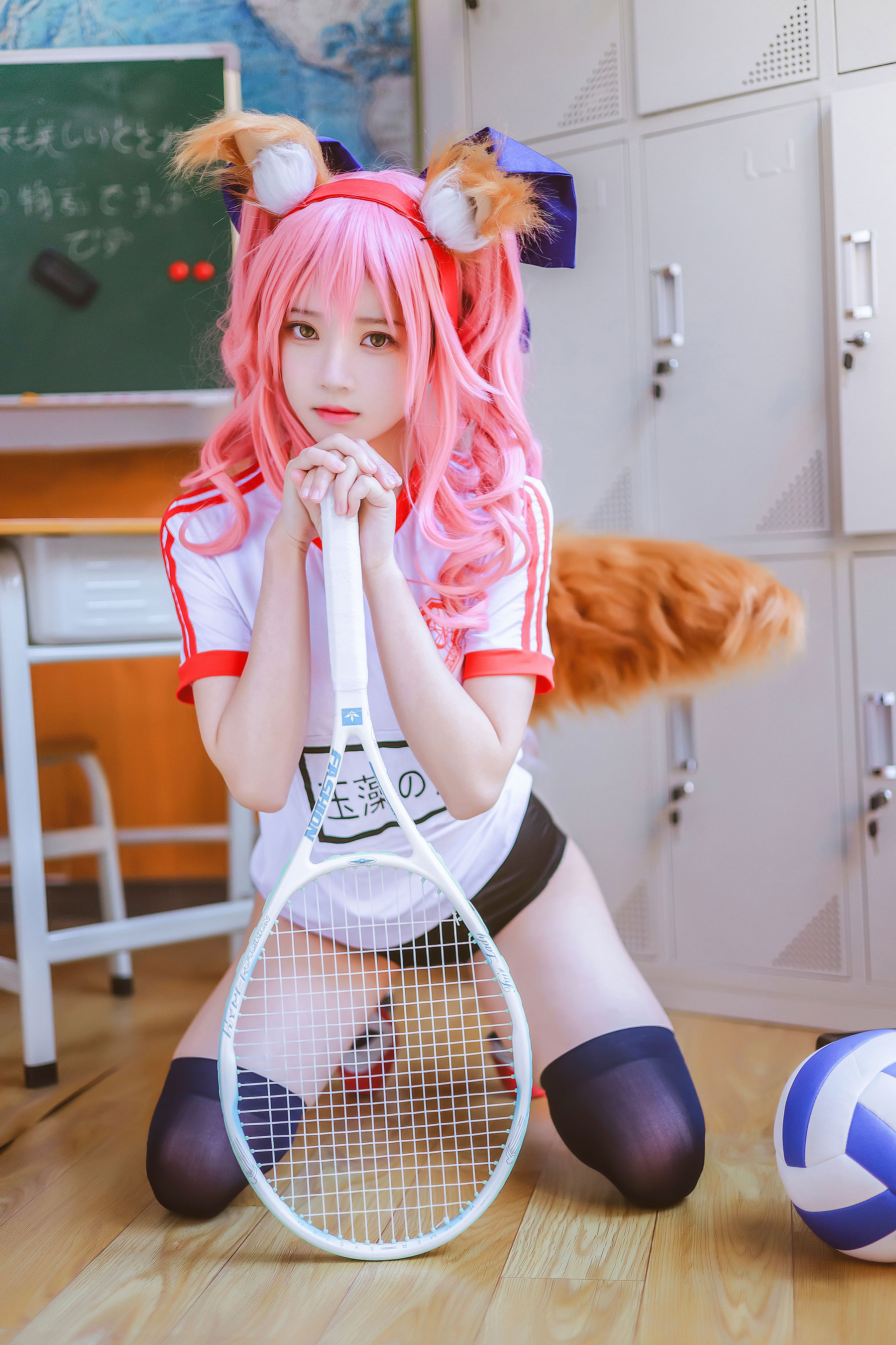 [COSPLAY] 桜桃喵 – 玉藻前体操服-看套图