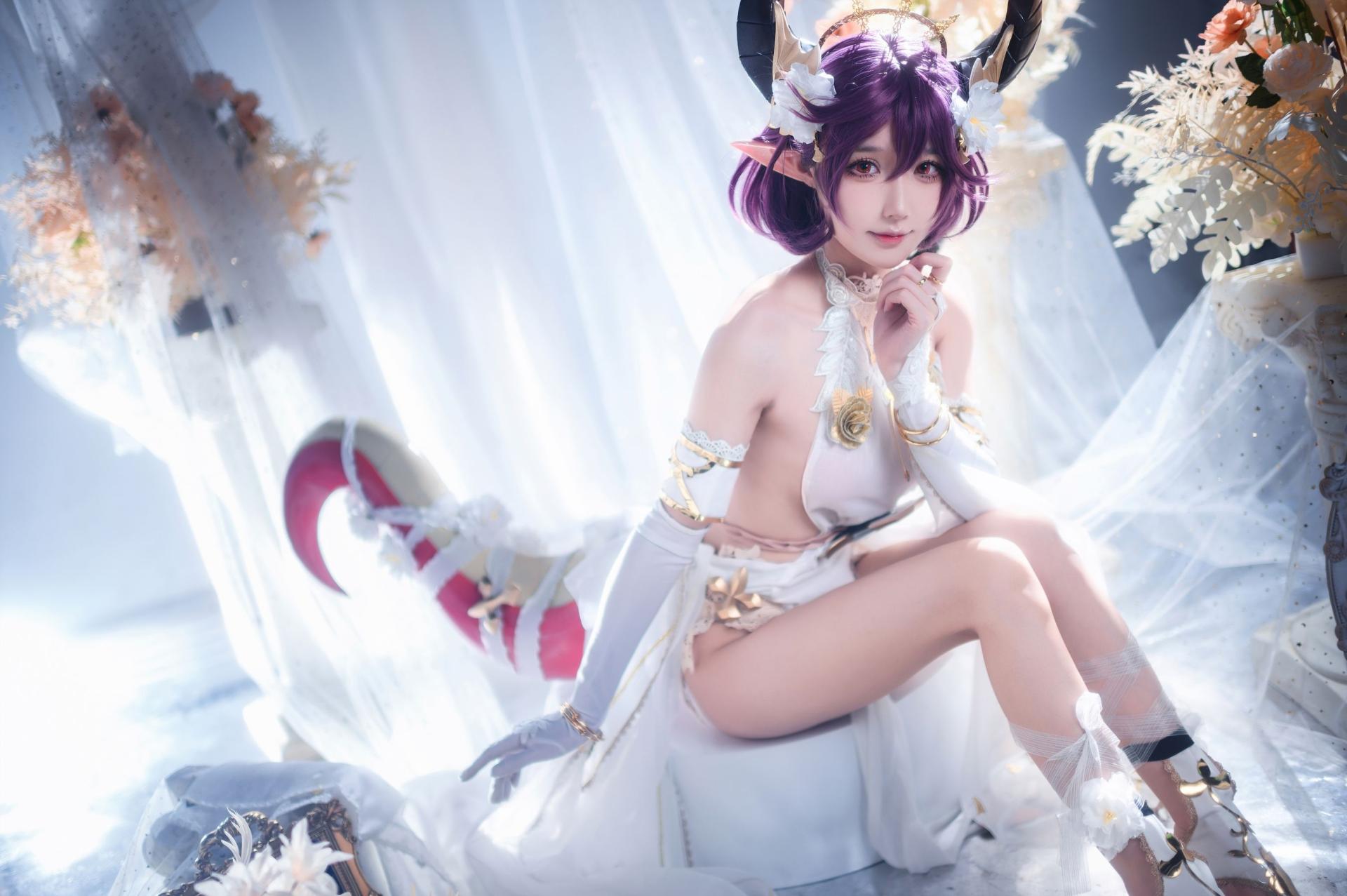 图片[2]-[COSPLAY]阿包也是兔娘 – 碧蓝幻想古蕾娅 龙娘-看套图