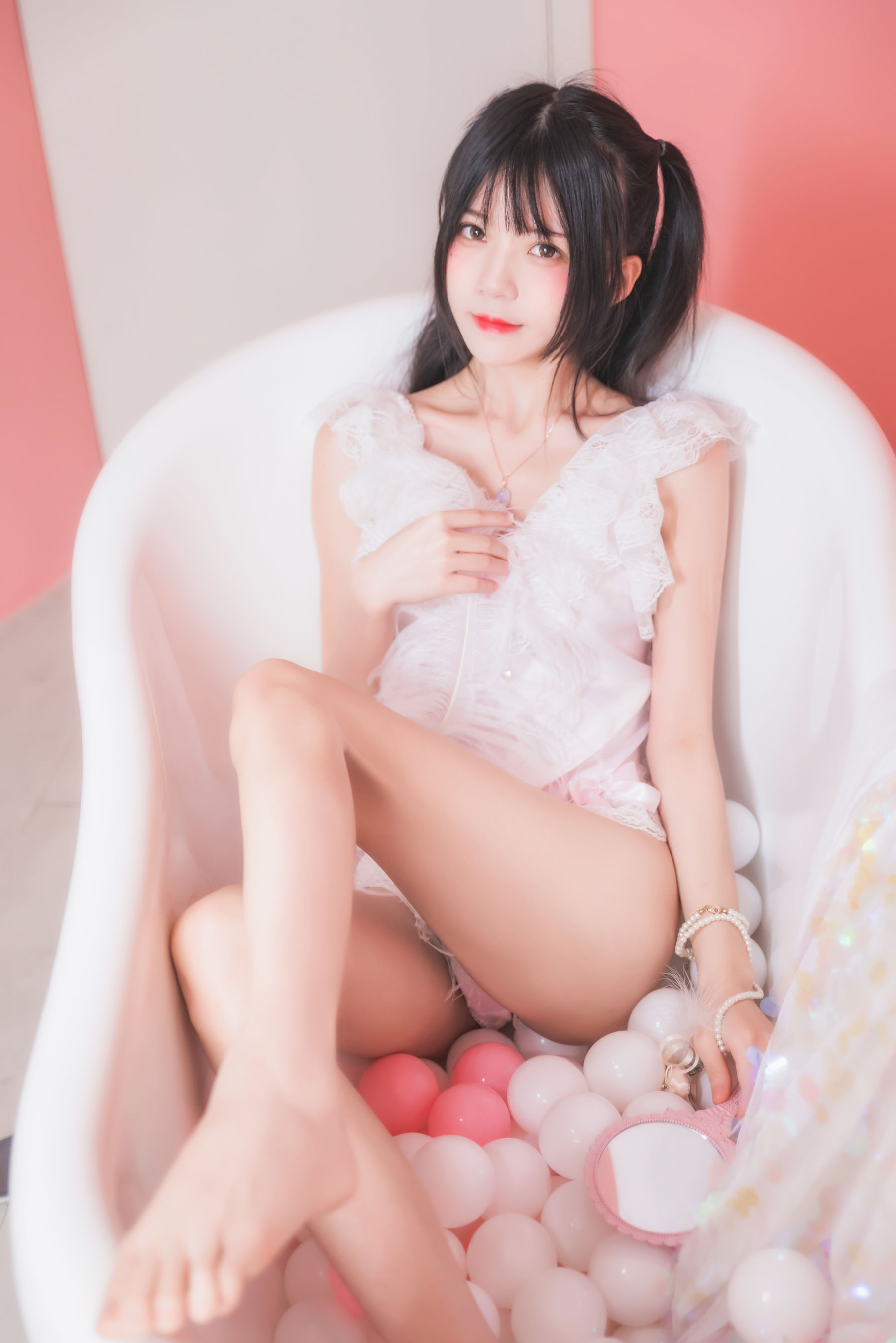 图片[5]-[COSPLAY] 桜桃喵 – 冬眠系列 粉色浴缸-看套图