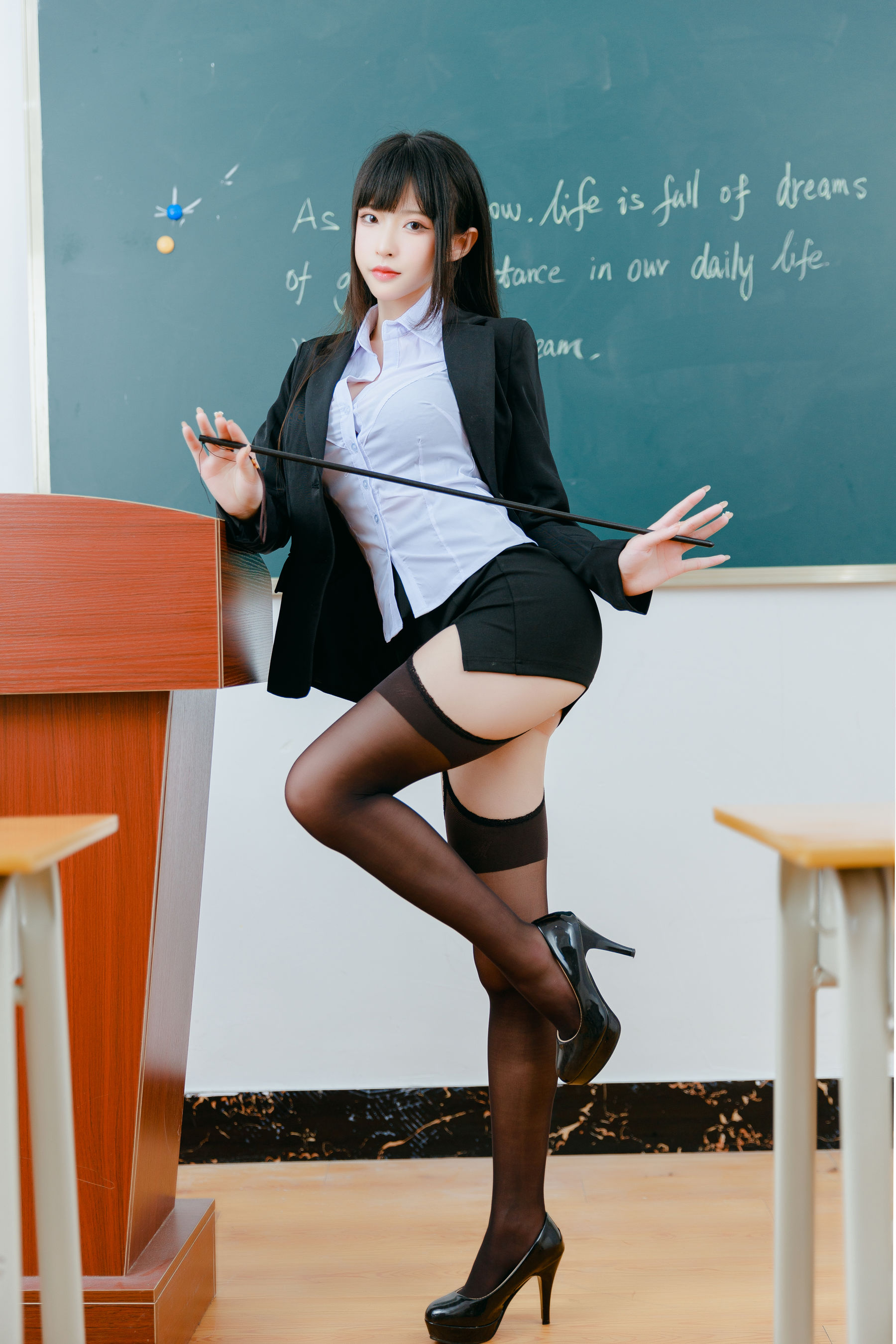 图片[3]-[COSPLAY] 清水由乃 放学后的秘密辅导-看套图