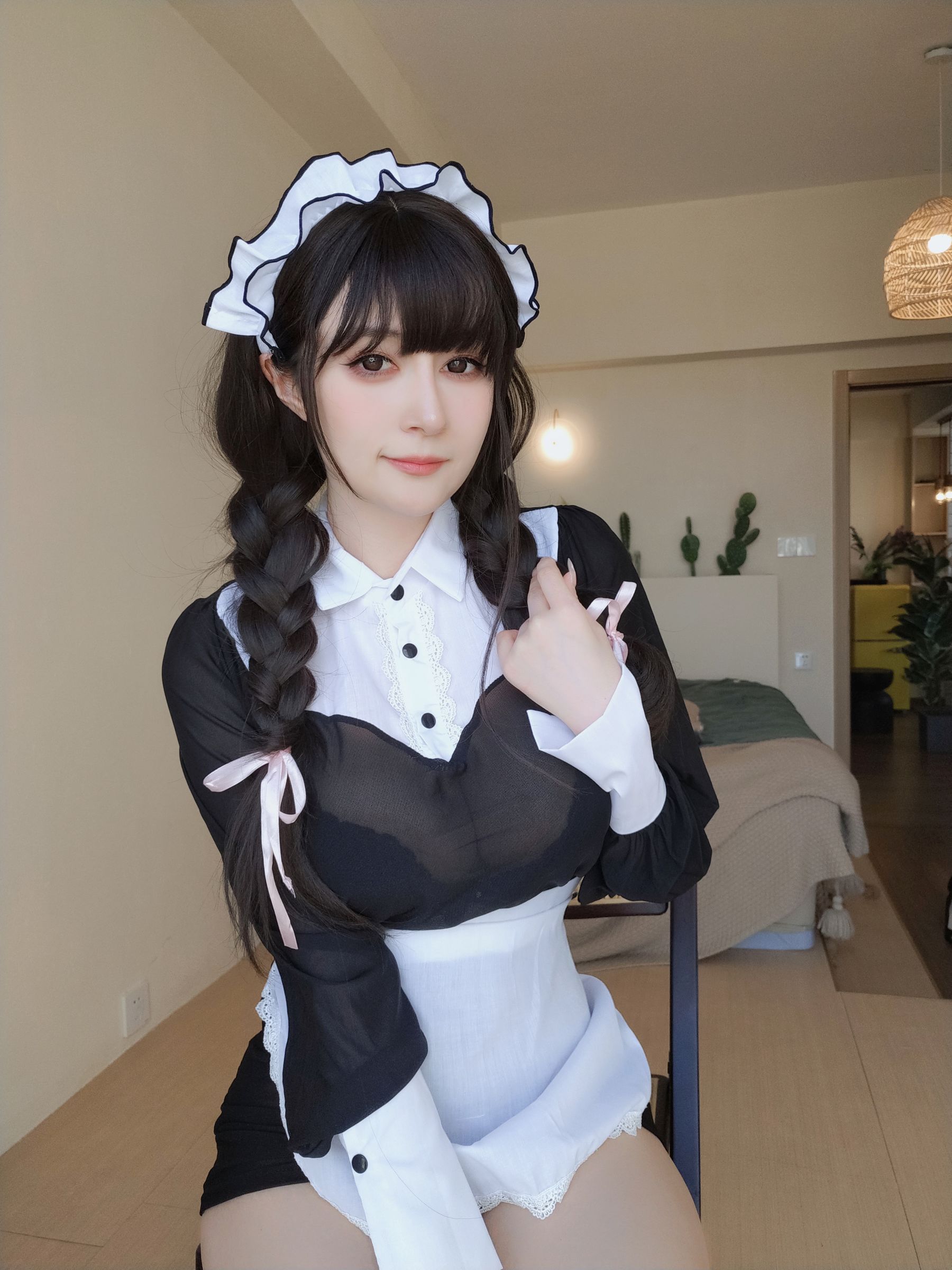 [COSPLAY] Coser小姐姐白银 – 透明なメイド服-看套图