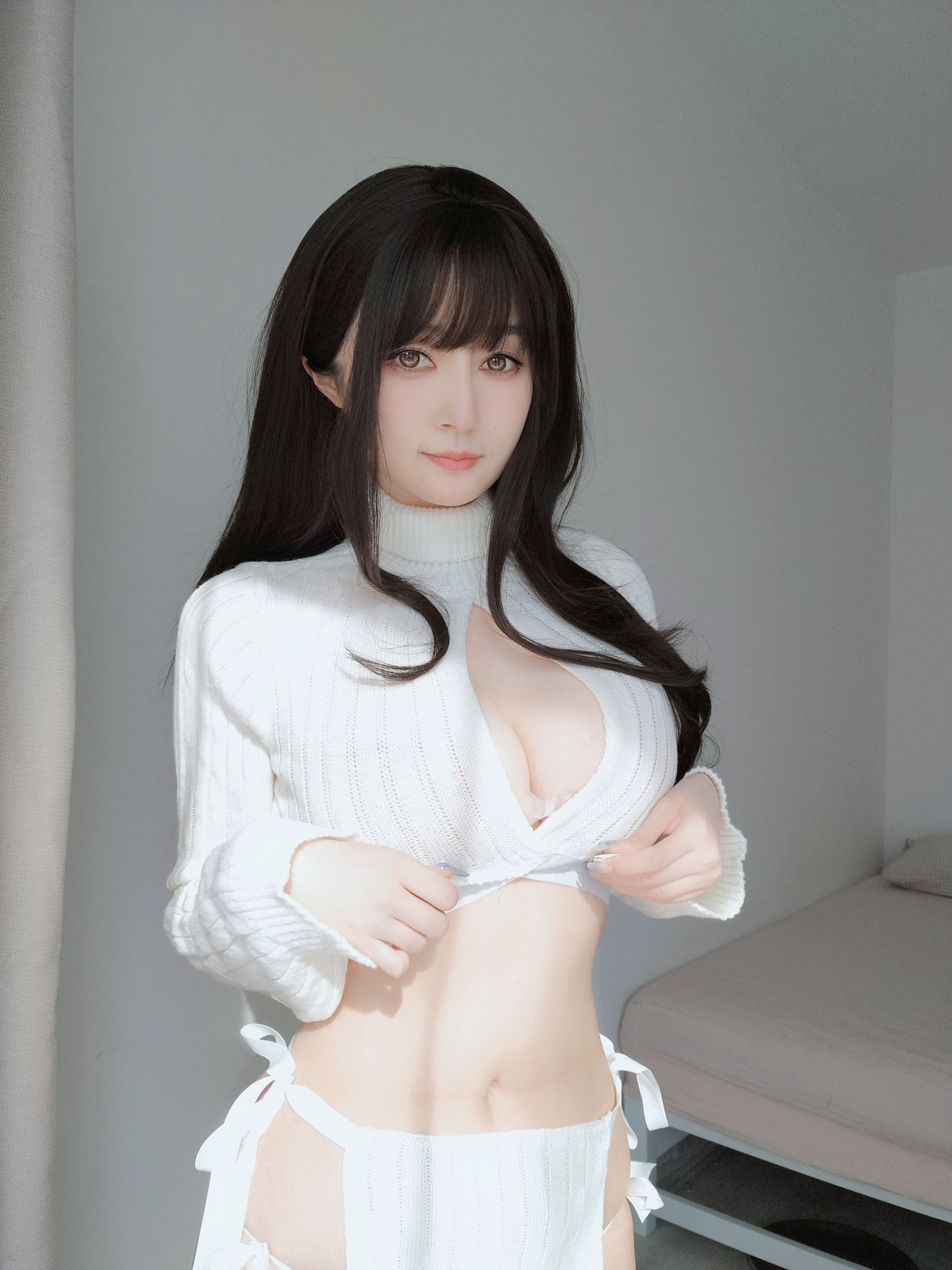 图片[2]-[COSPLAY] Coser小姐姐白银 – 白いセーター-看套图
