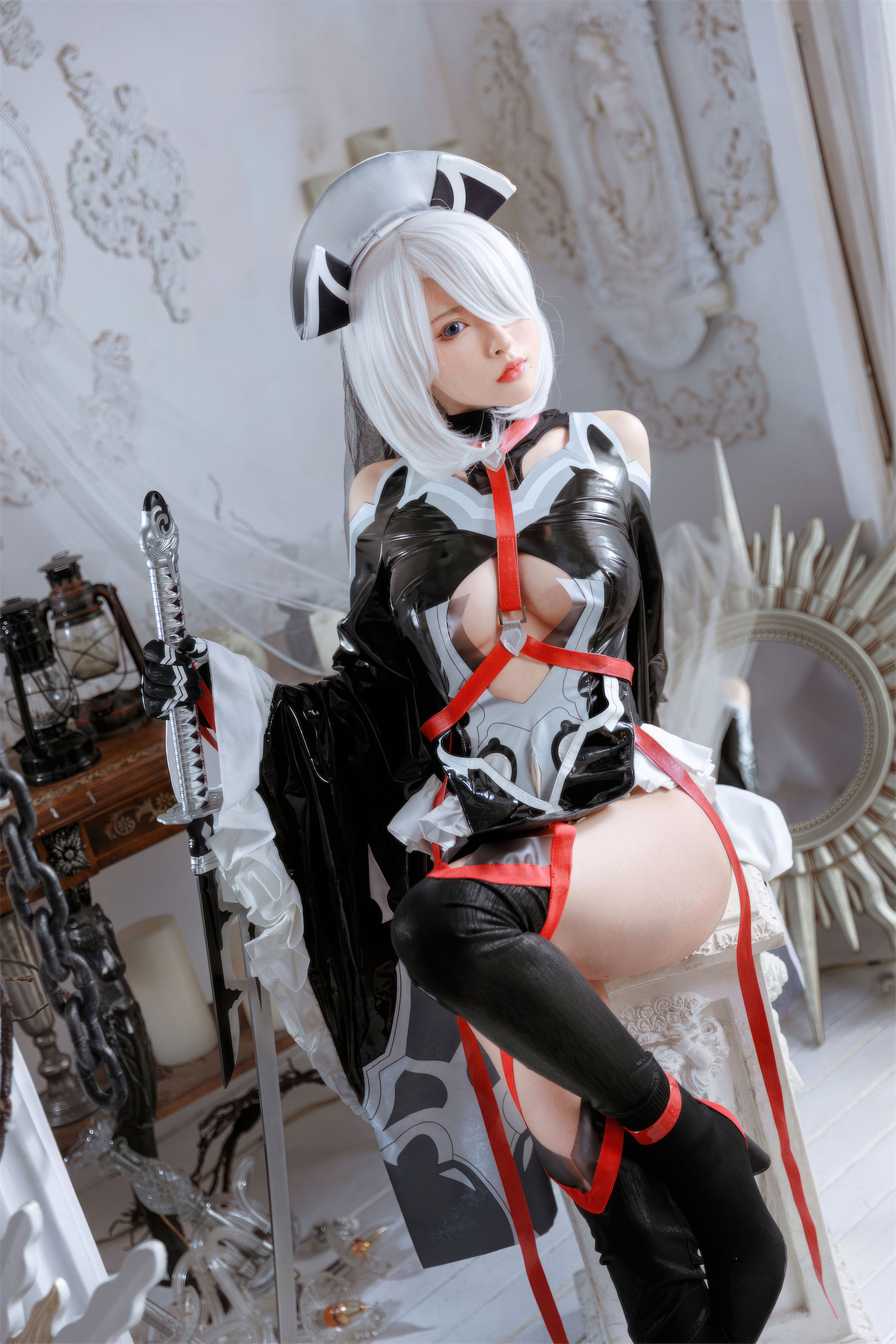 图片[3]-[COSPLAY] 清水由乃 2B同人花嫁-看套图