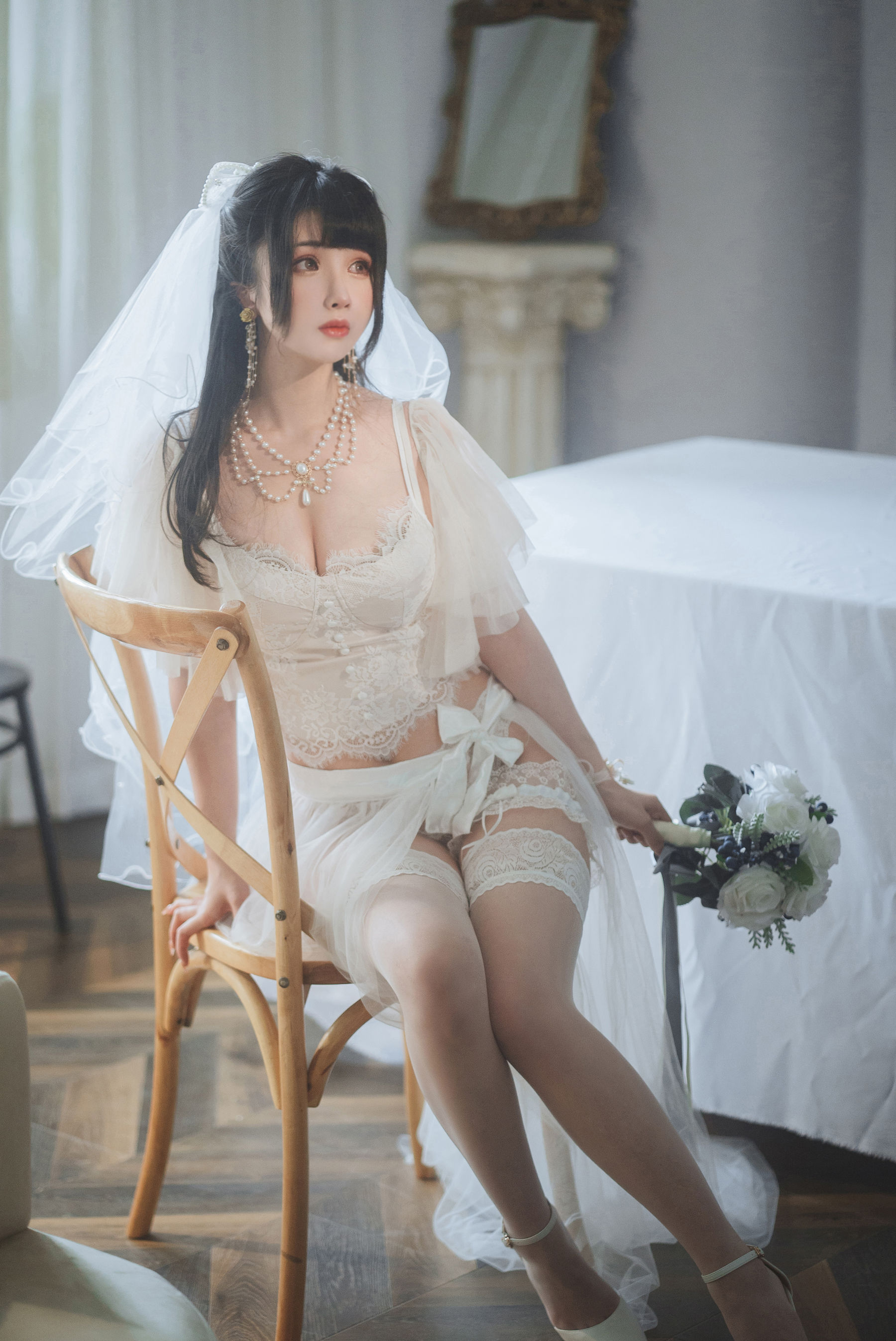 图片[2]-[COSPLAY]rioko凉凉子 – 透明婚纱-看套图