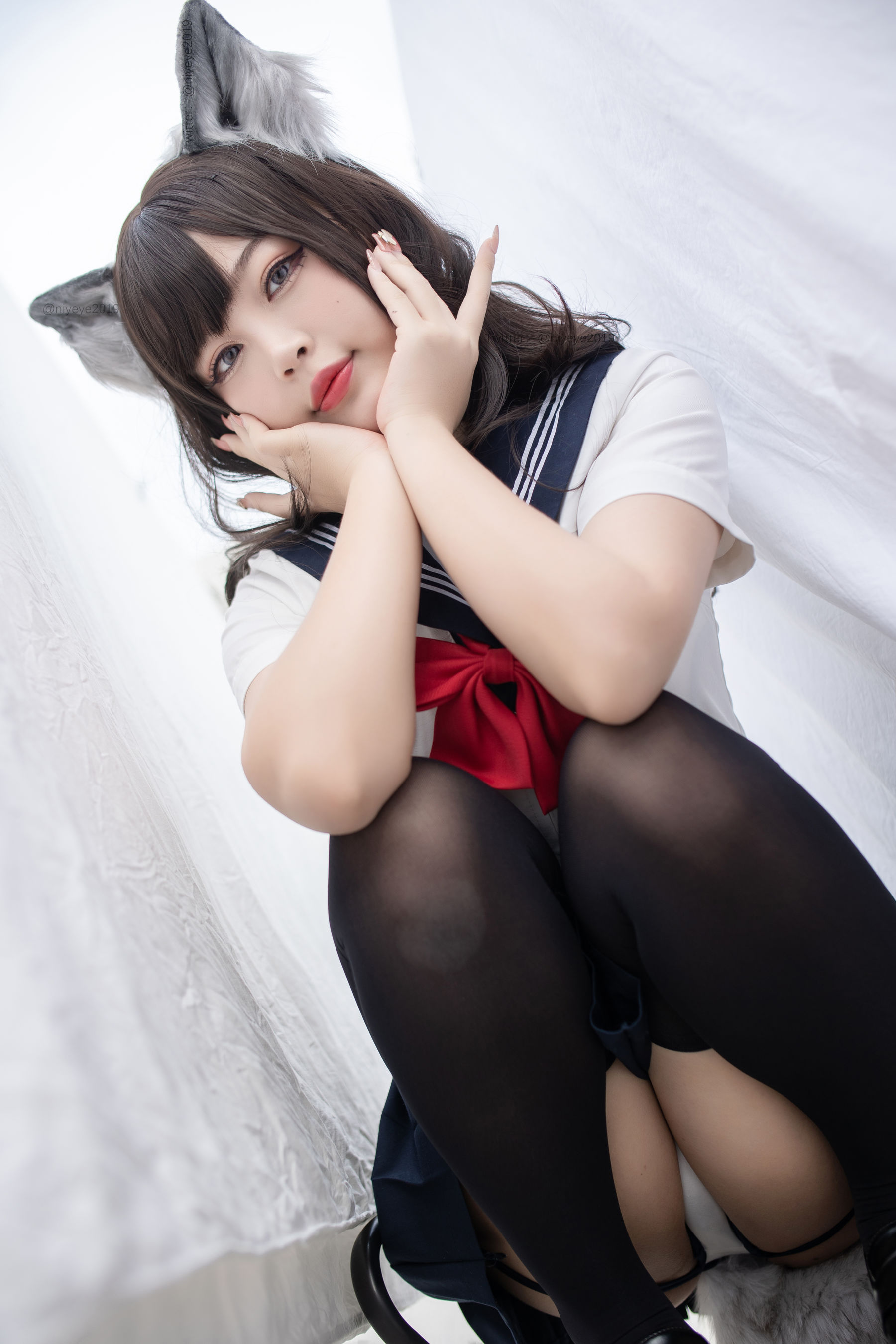 图片[4]-[COSPLAY]萌系小姐姐-白烨 – 魅惑狼姐姐 室外-看套图