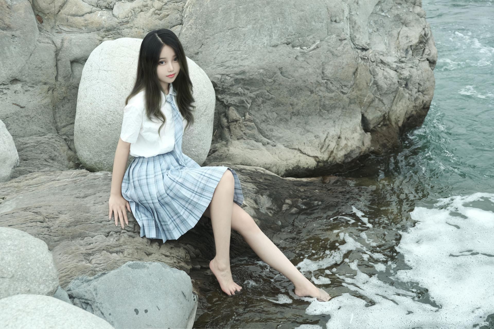 图片[3]-[COSPLAY]eloise软软 – 河边JK-看套图