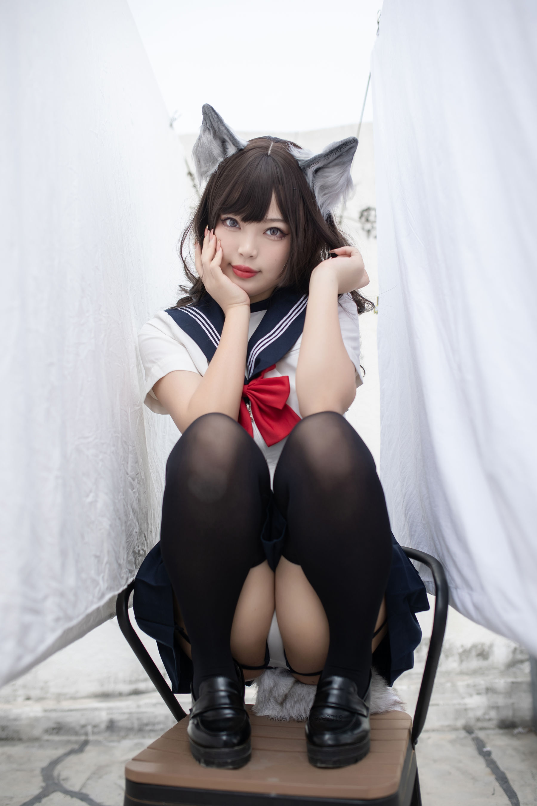 图片[2]-[COSPLAY]萌系小姐姐-白烨 – 魅惑狼姐姐 室外-看套图