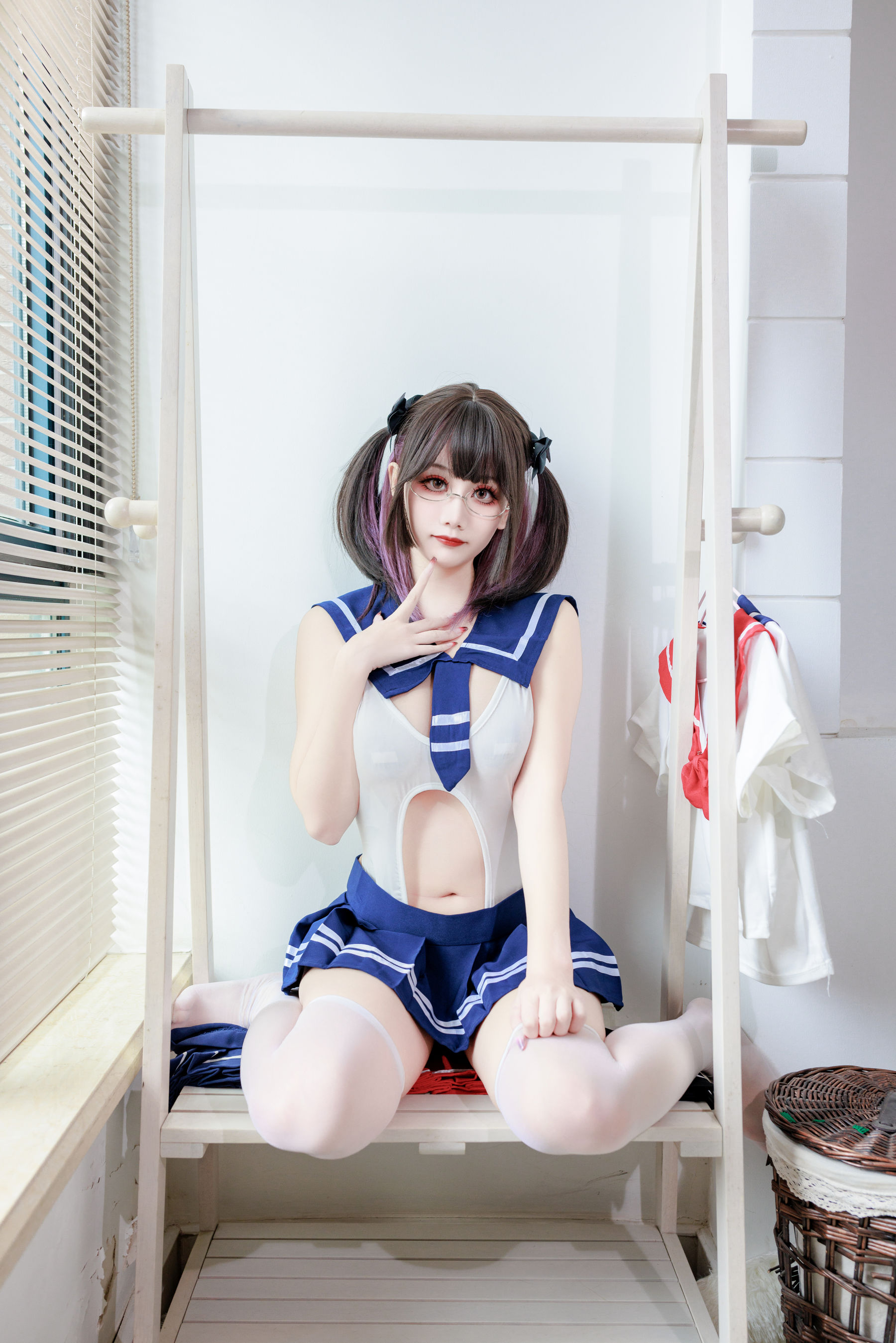 图片[2]-[COSPLAY]阿雪雪 – 连体水手服-看套图