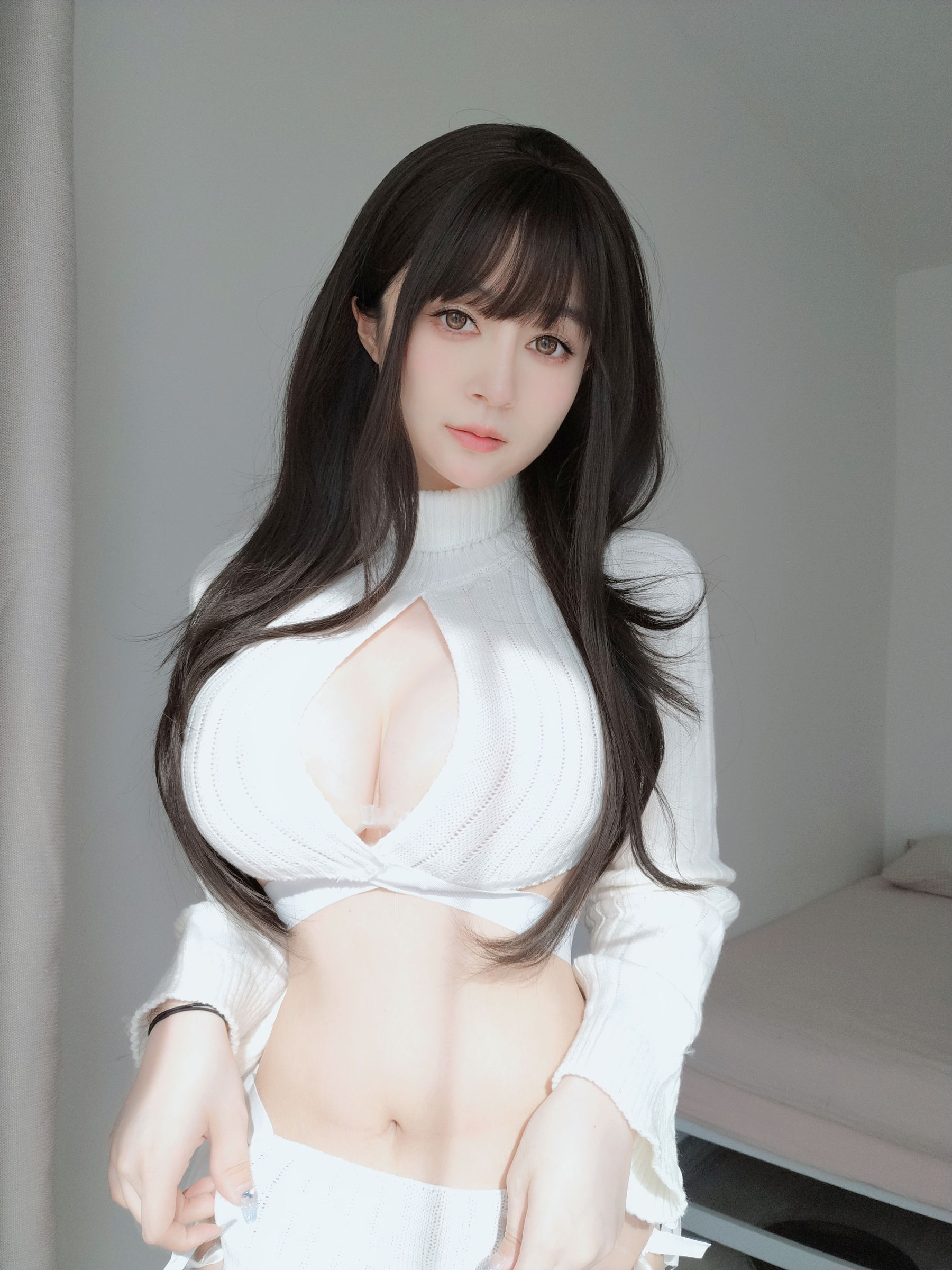 图片[3]-[COSPLAY] Coser小姐姐白银 – 白いセーター-看套图