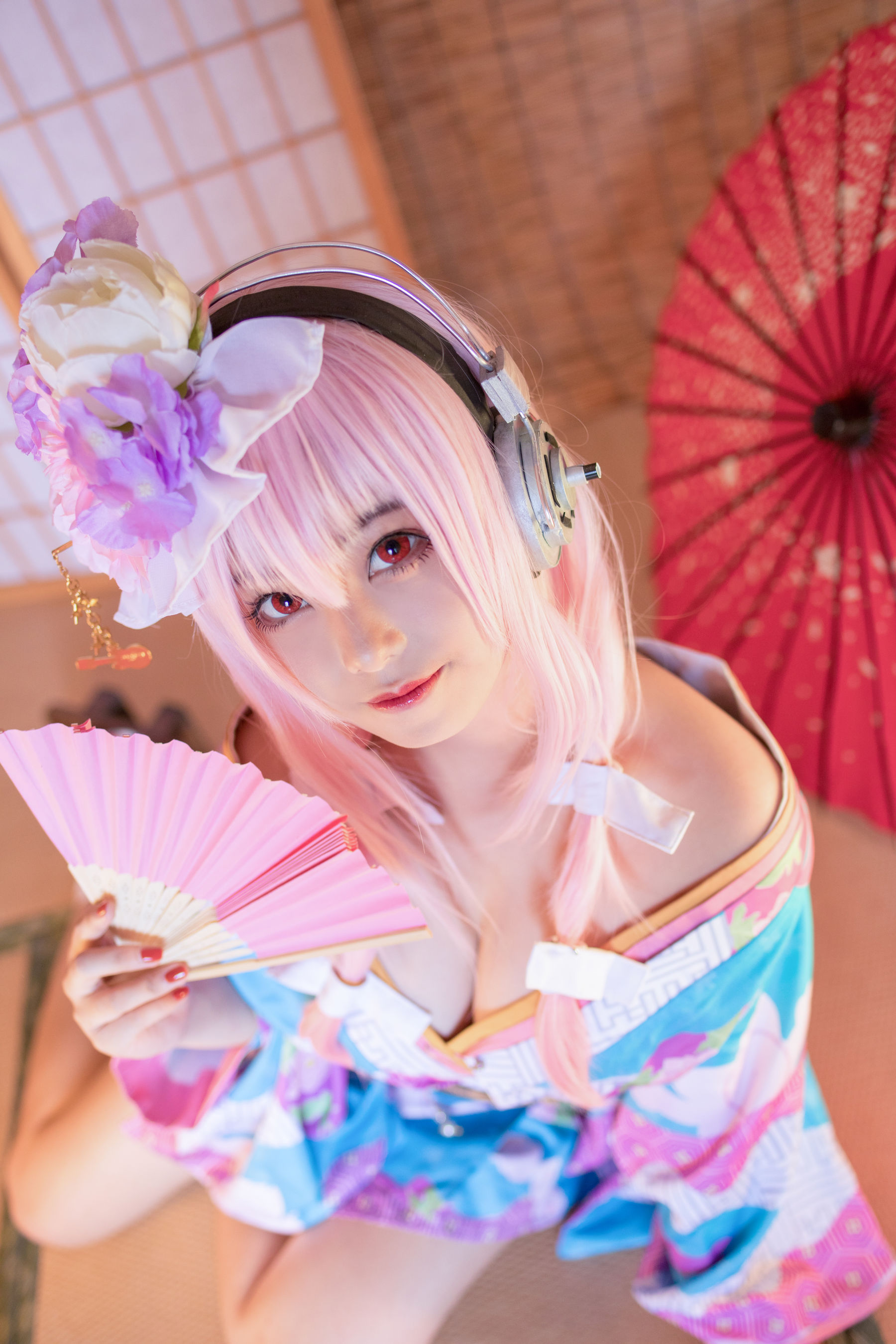 [COSPLAY]蜜汁猫裘 – 索尼子和服-看套图