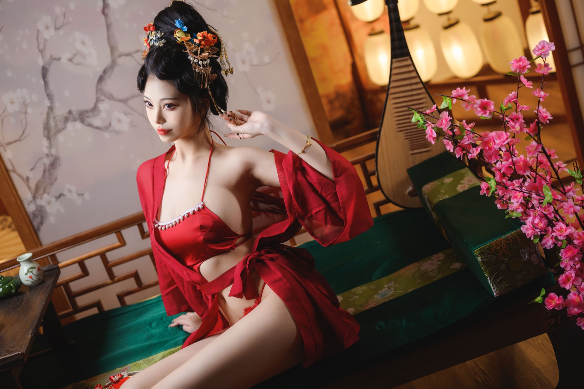 图片[4]-[COSPLAY]蜜汁猫裘 – 唐宫夜宴-看套图