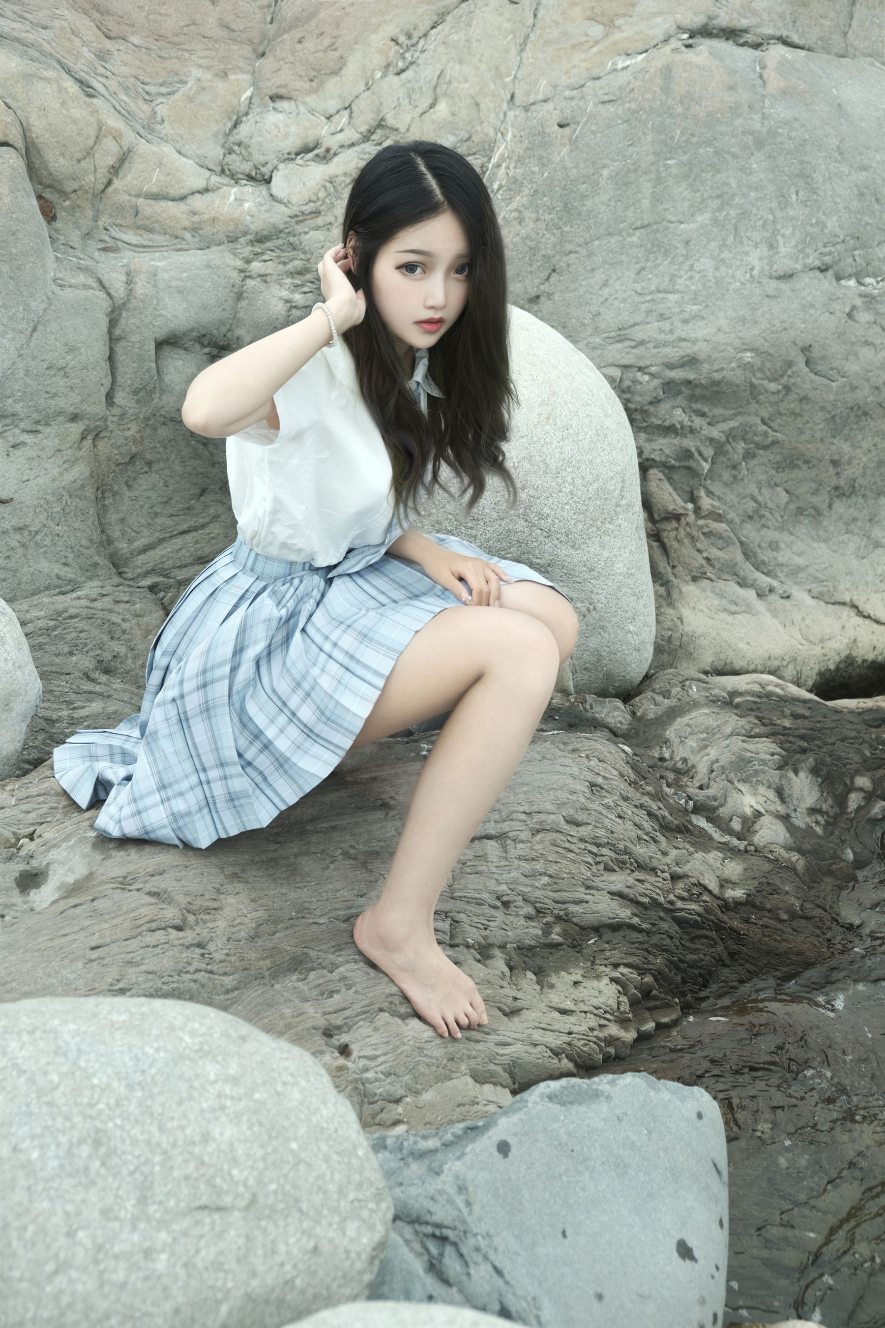 图片[4]-[COSPLAY]eloise软软 – 河边JK-看套图